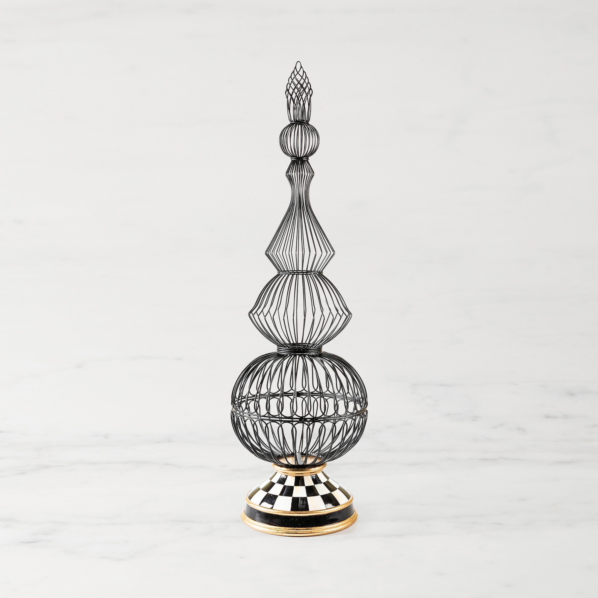 MacKenzie-Childs Courtly Check Wire Topiary, 33