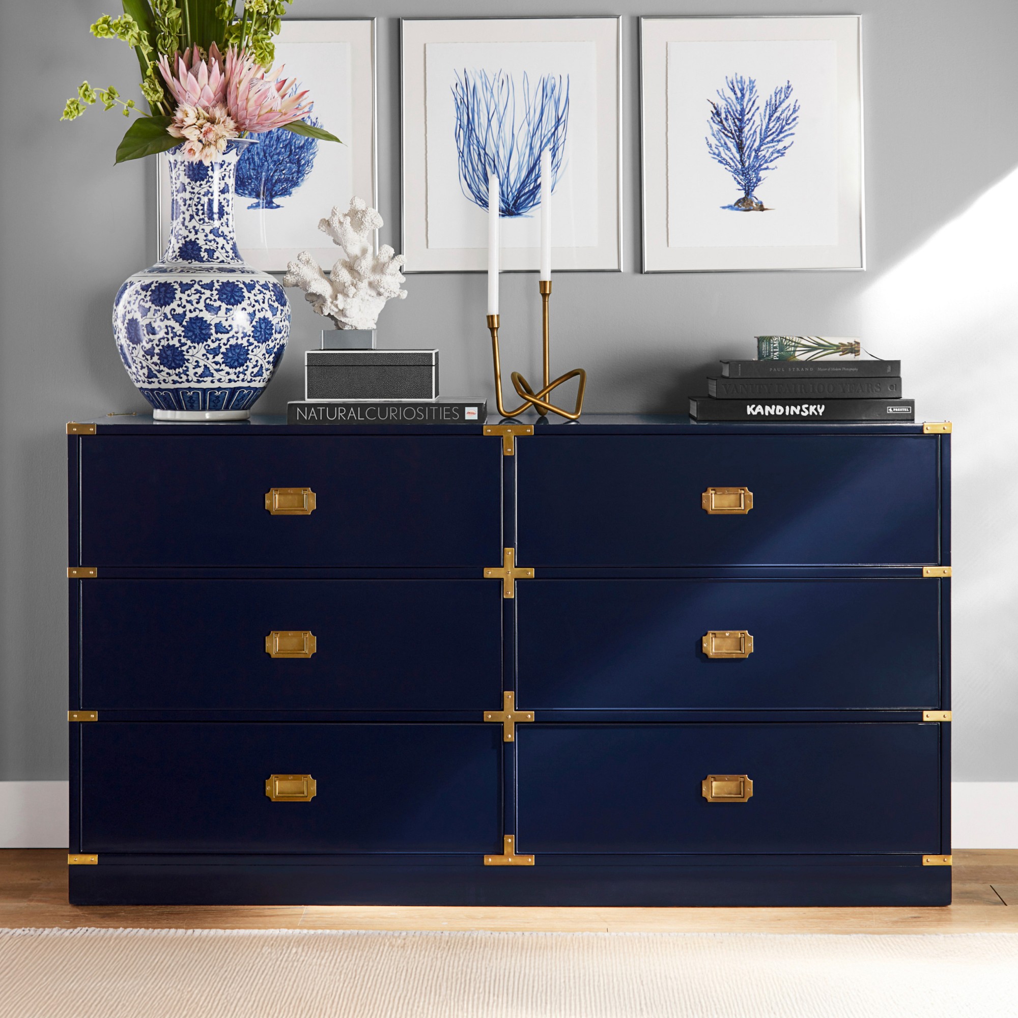 Campaign 6-Drawer Dresser, Navy (66