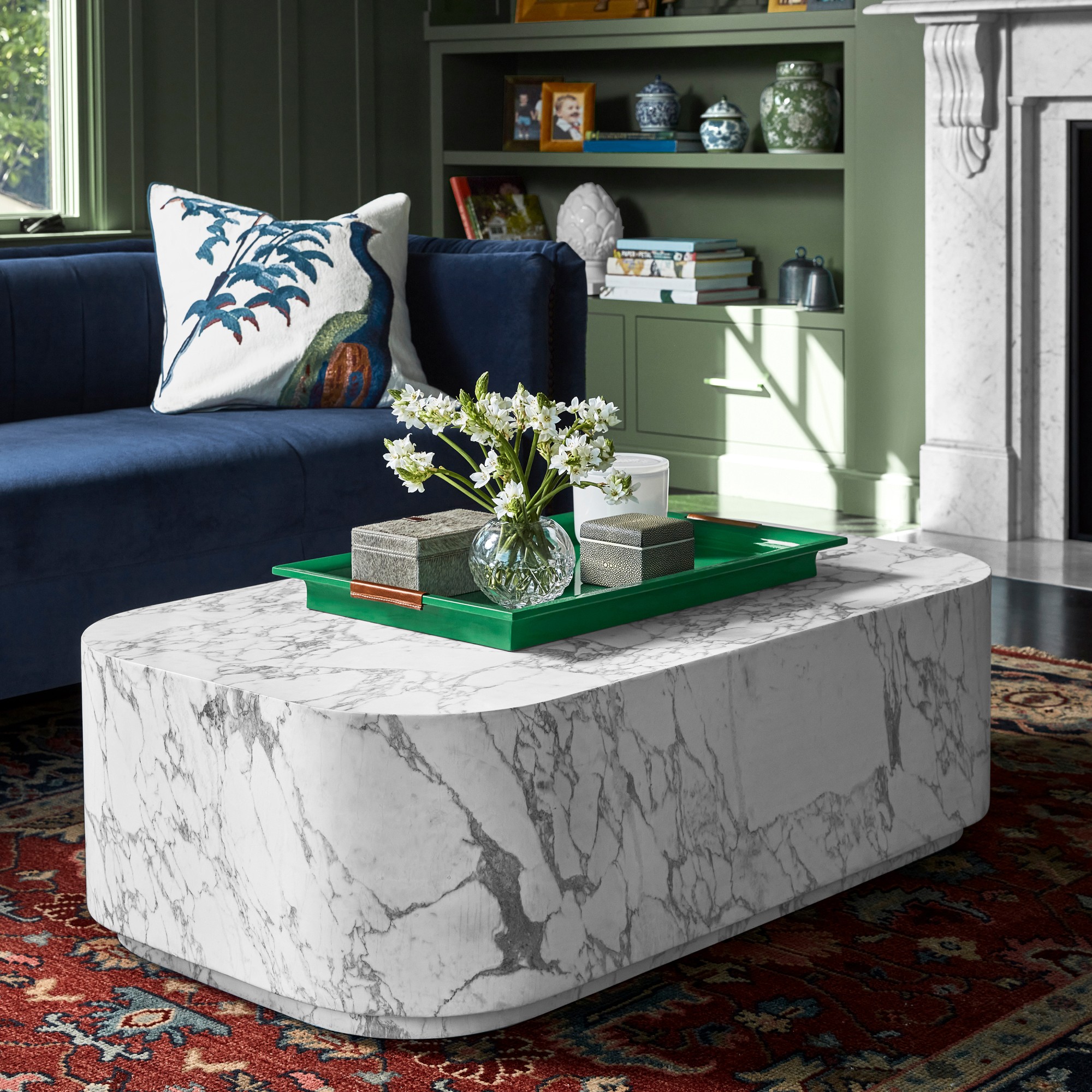 Vittoria Arbescato Curved Edge Coffee Table (48