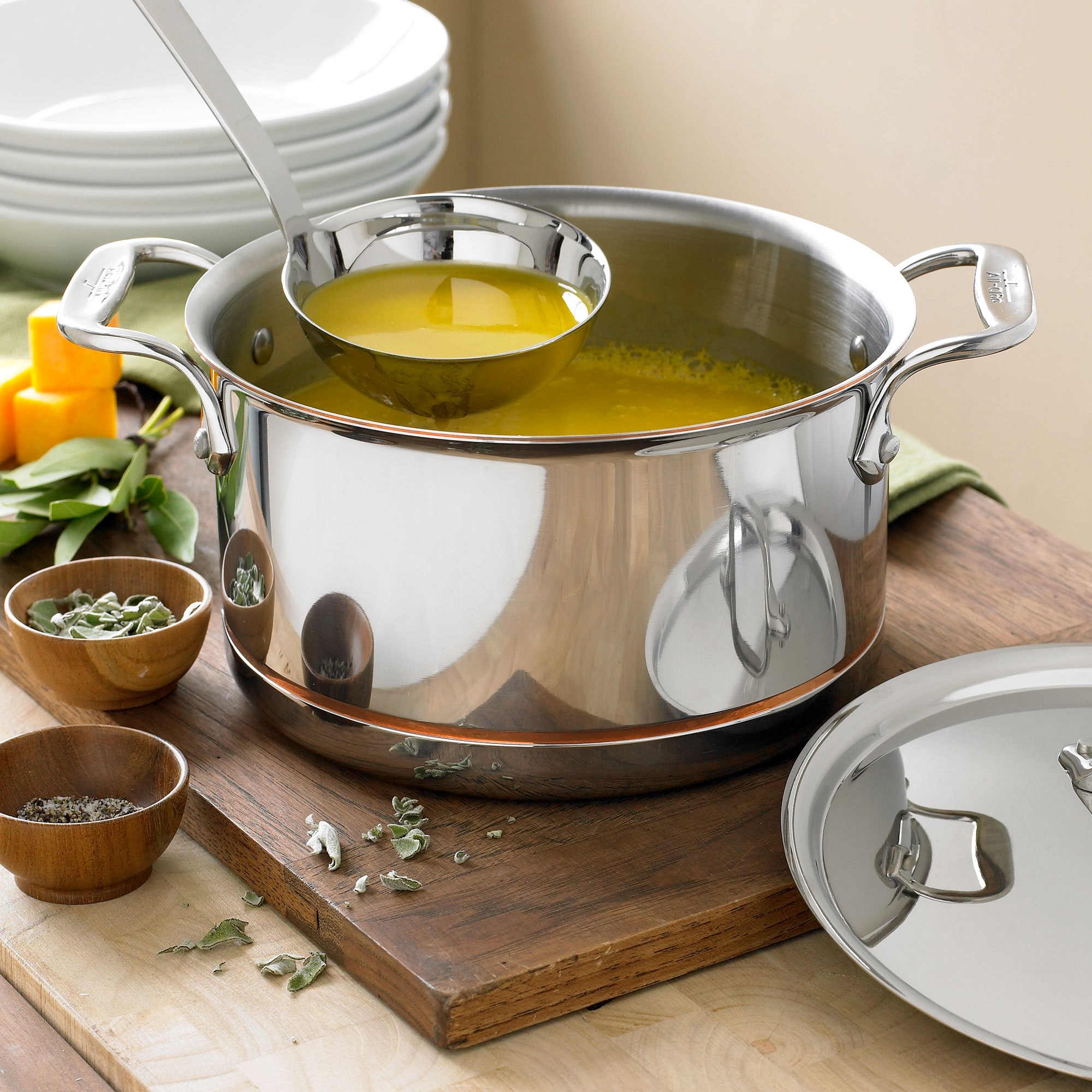 All-Clad Copper Core® Soup Pot with Ladle, 4-Qt.