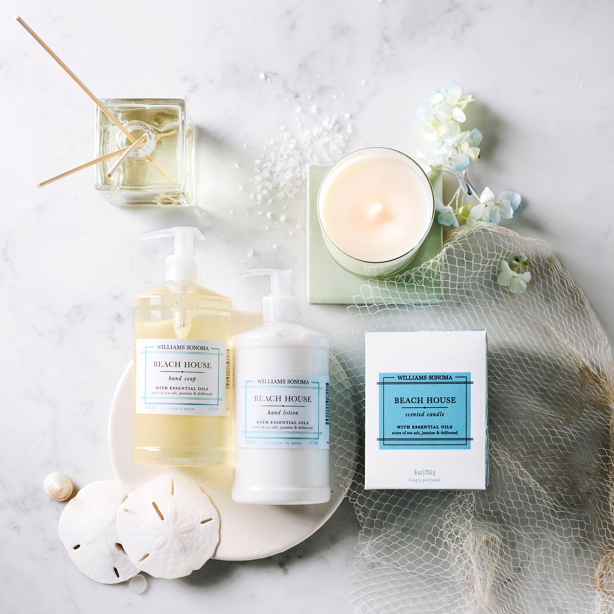 Williams Sonoma Beach House Hand Soap & Lotion 3-Piece Set