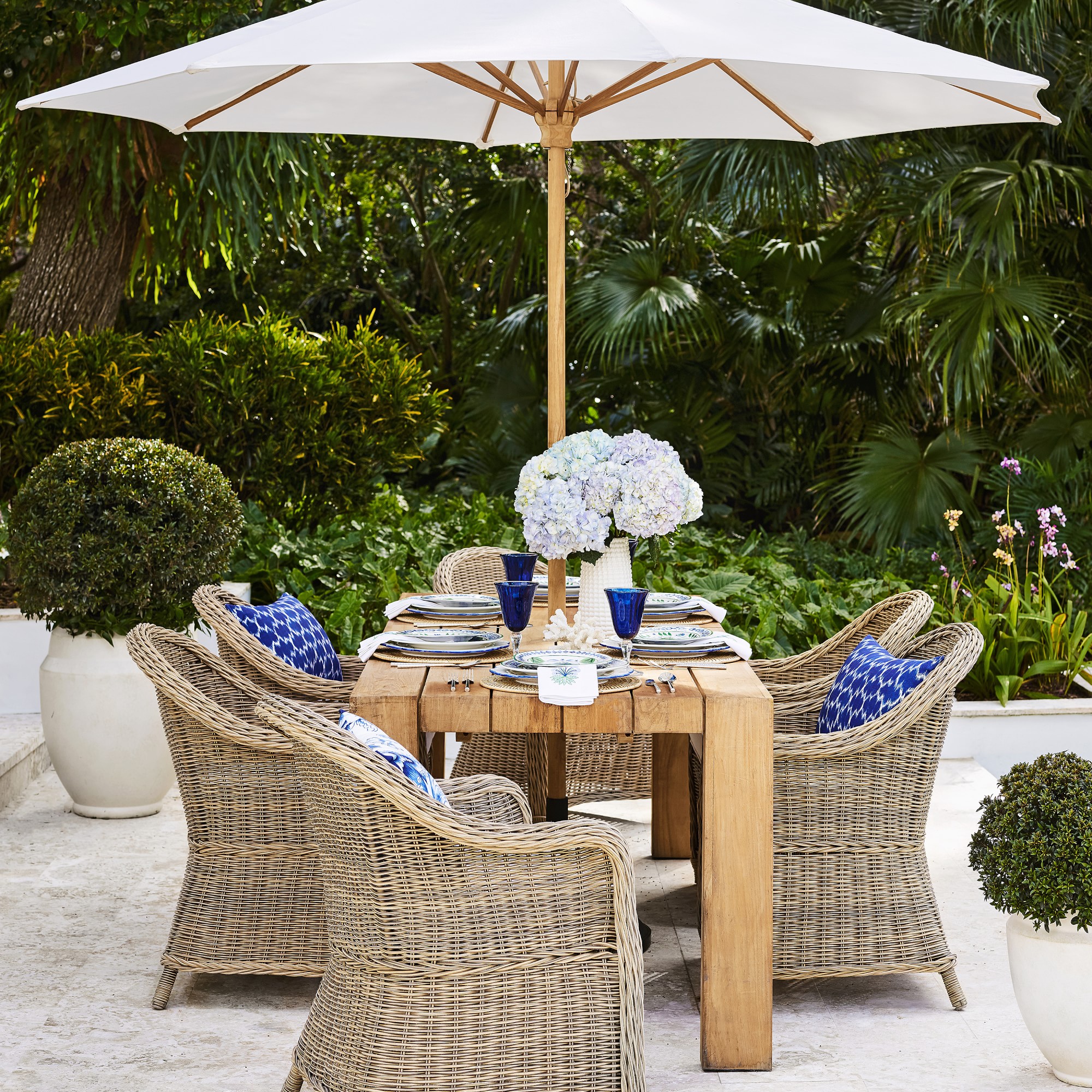 Larnaca Teak Dining Table & Manchester Dining Chairs (72