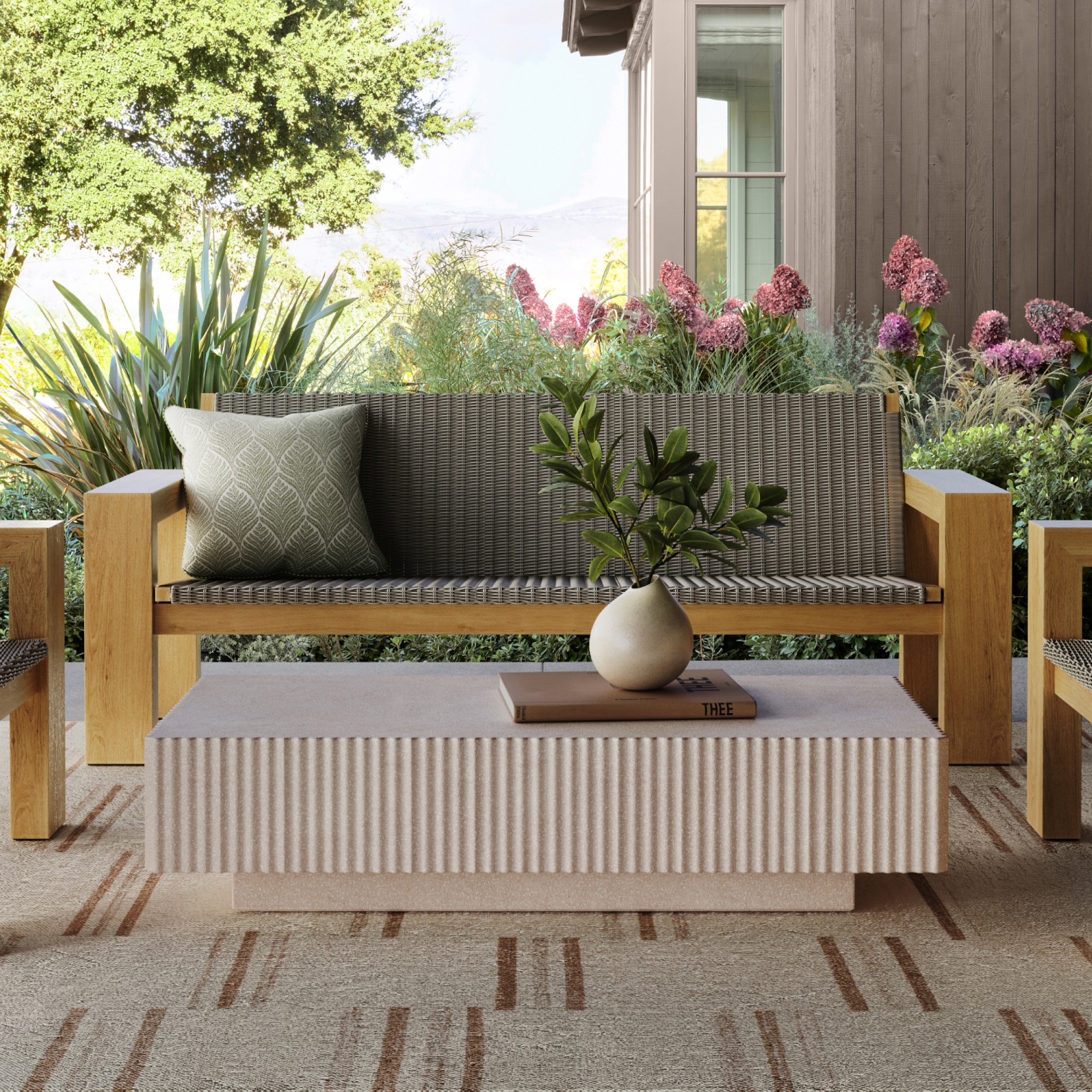 Marcel Rectangular Outdoor Coffee Table (51.5