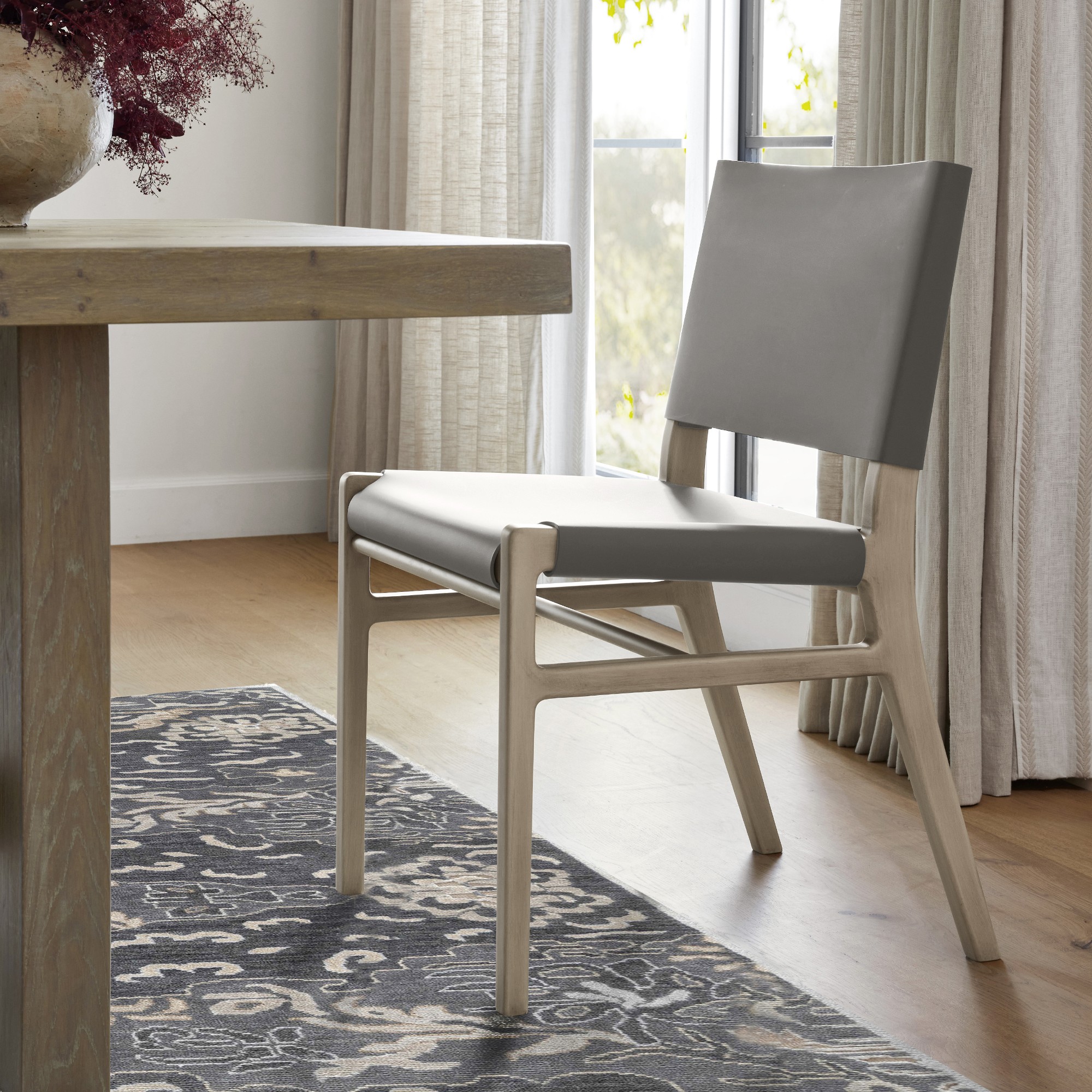 Stratton Leather Slung Side Chair