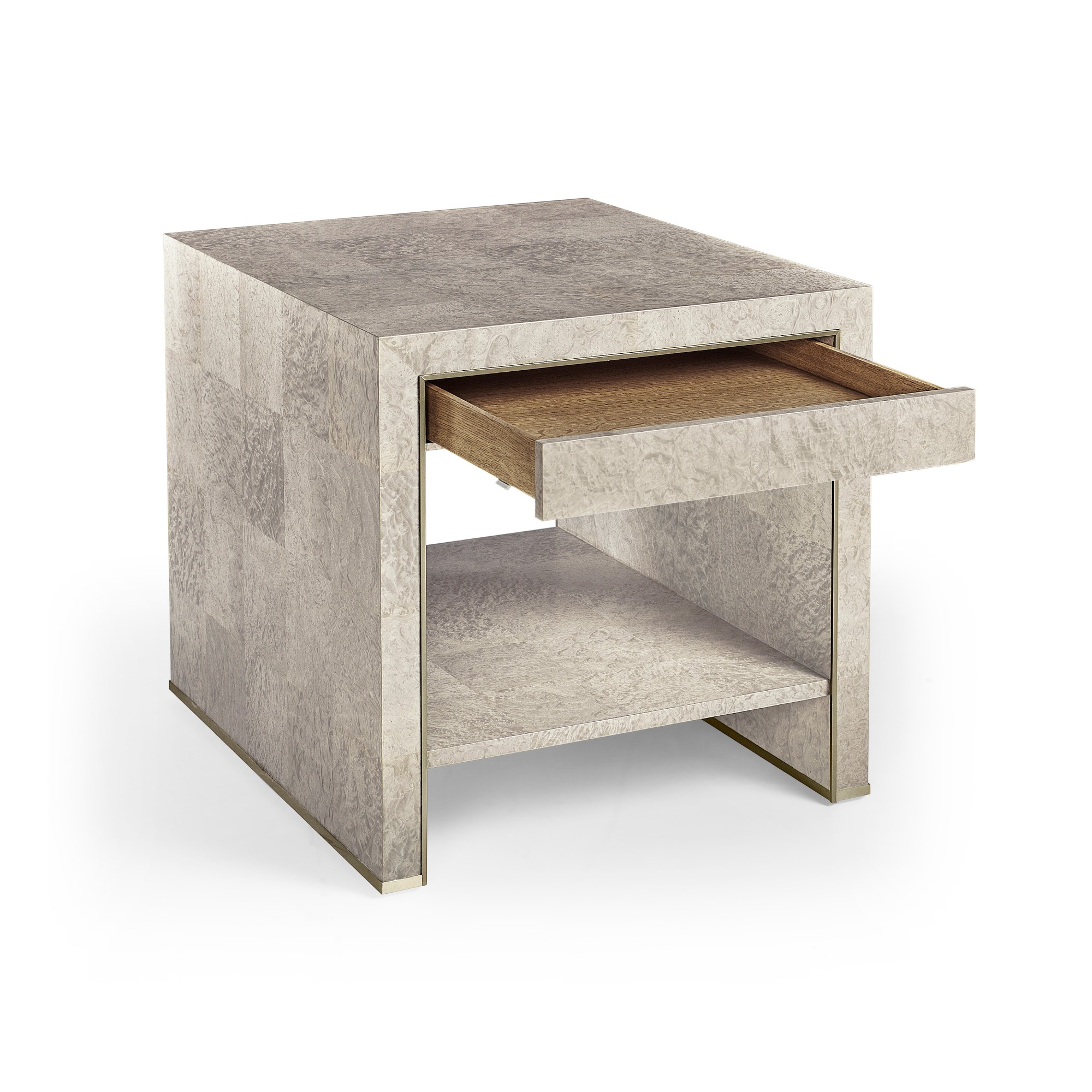 Jonathan Charles Surge Madrona Burlwood End Table (28.5