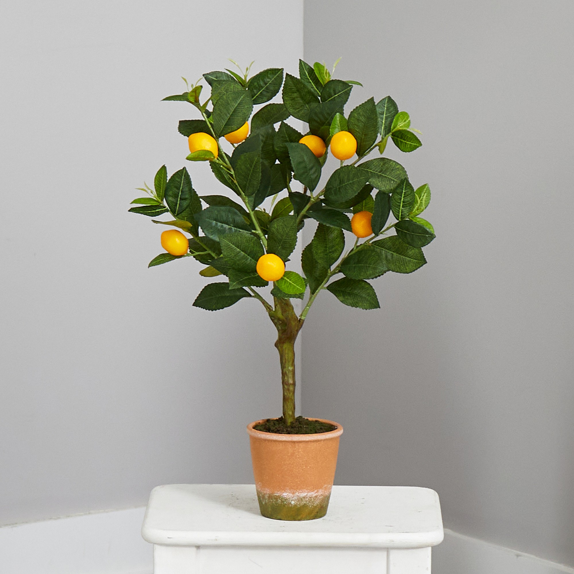 Faux Lemon Tree in Pot, 24