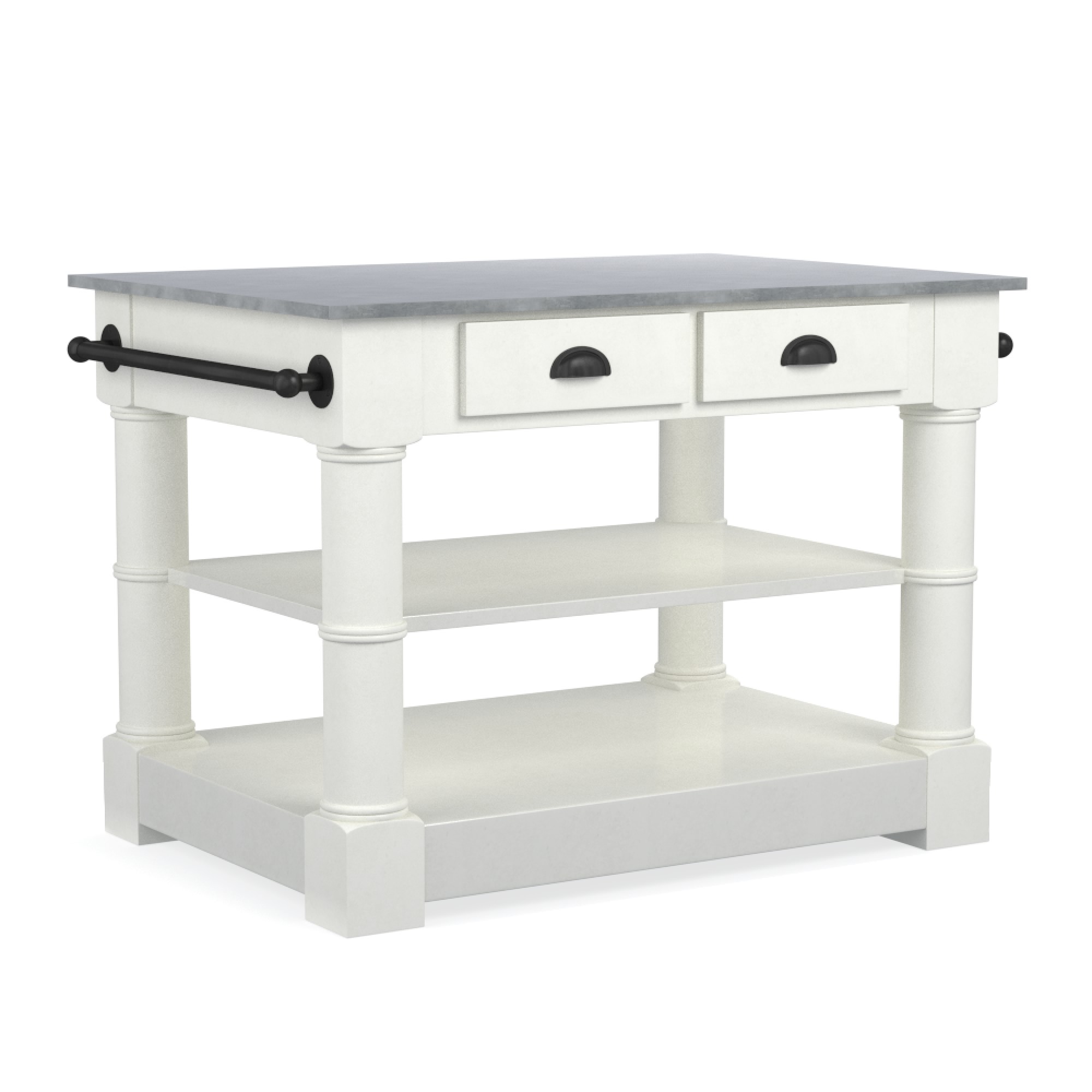 Barrelson Single Kitchen Island with Italian Basalt Top (49