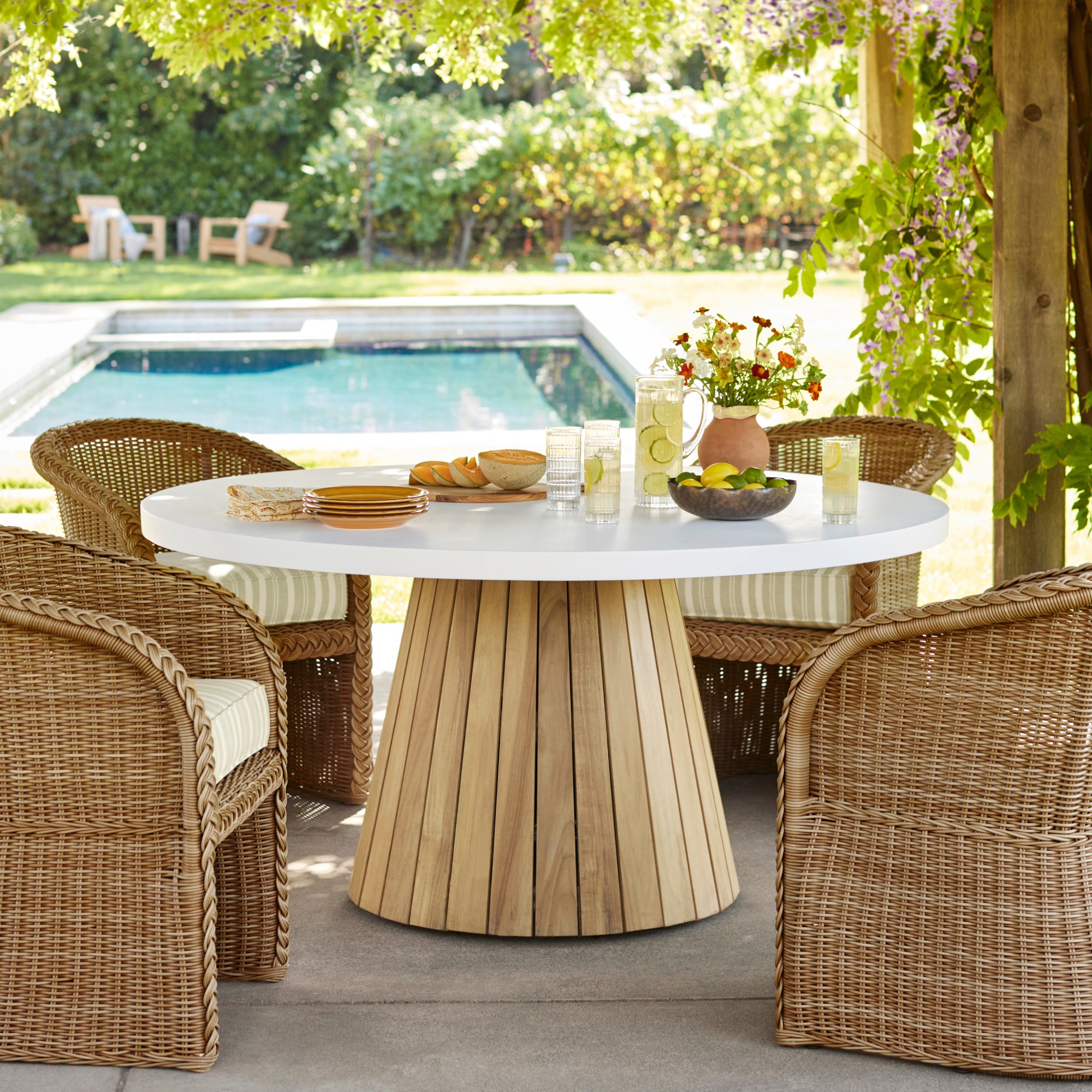 Balboa Round Fiberstone Dining Table (60