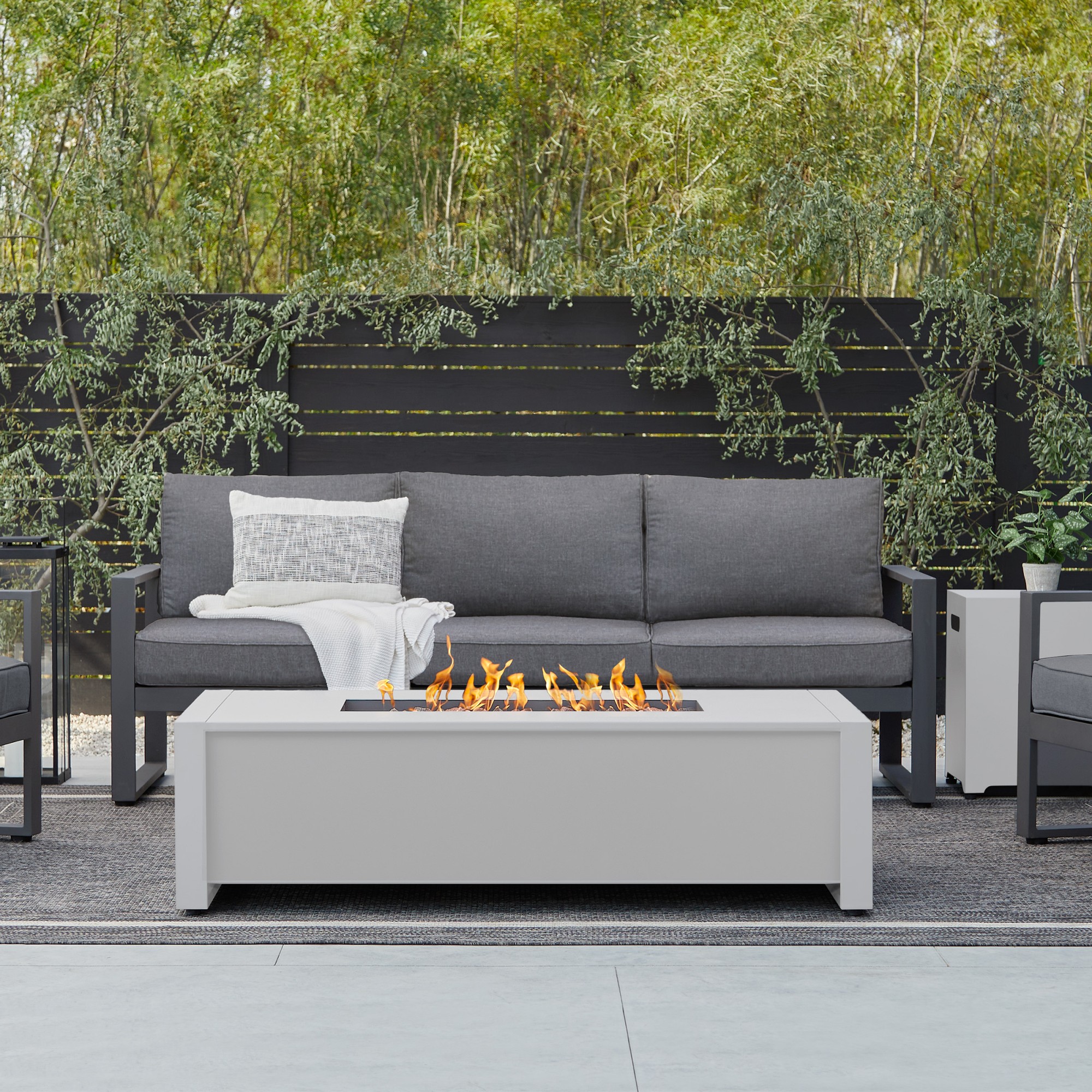 Freeport Metal Rectangular Fire Table (52