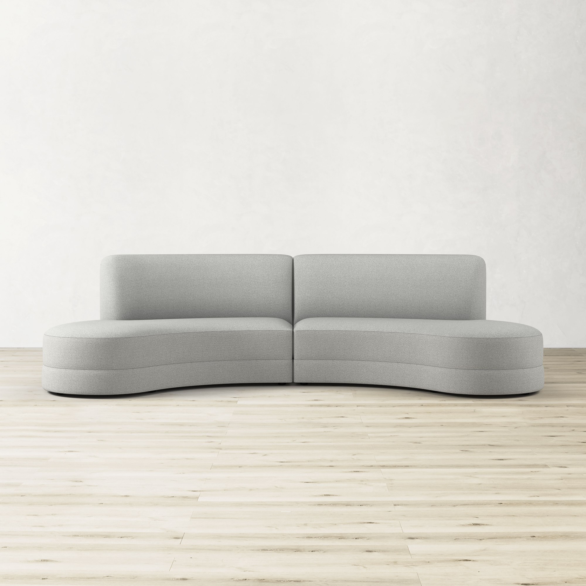 Capri 2-Piece Bumper Armless Sectional (132