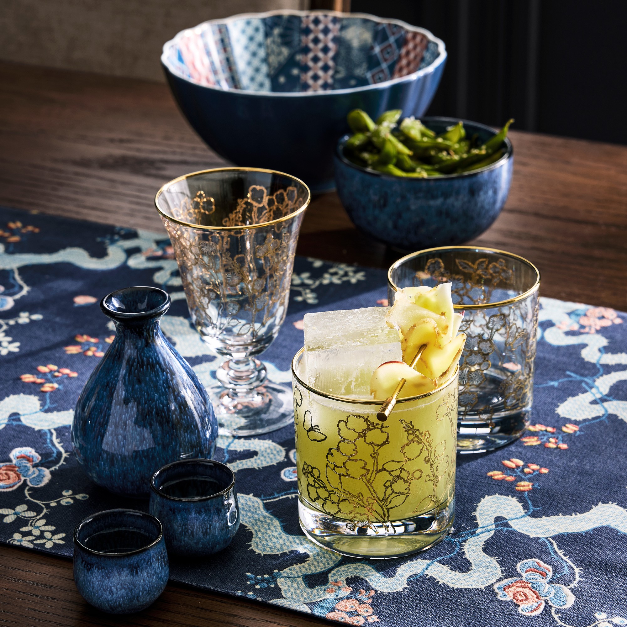 Cherry Blossom Double Old-Fashioned Glasses