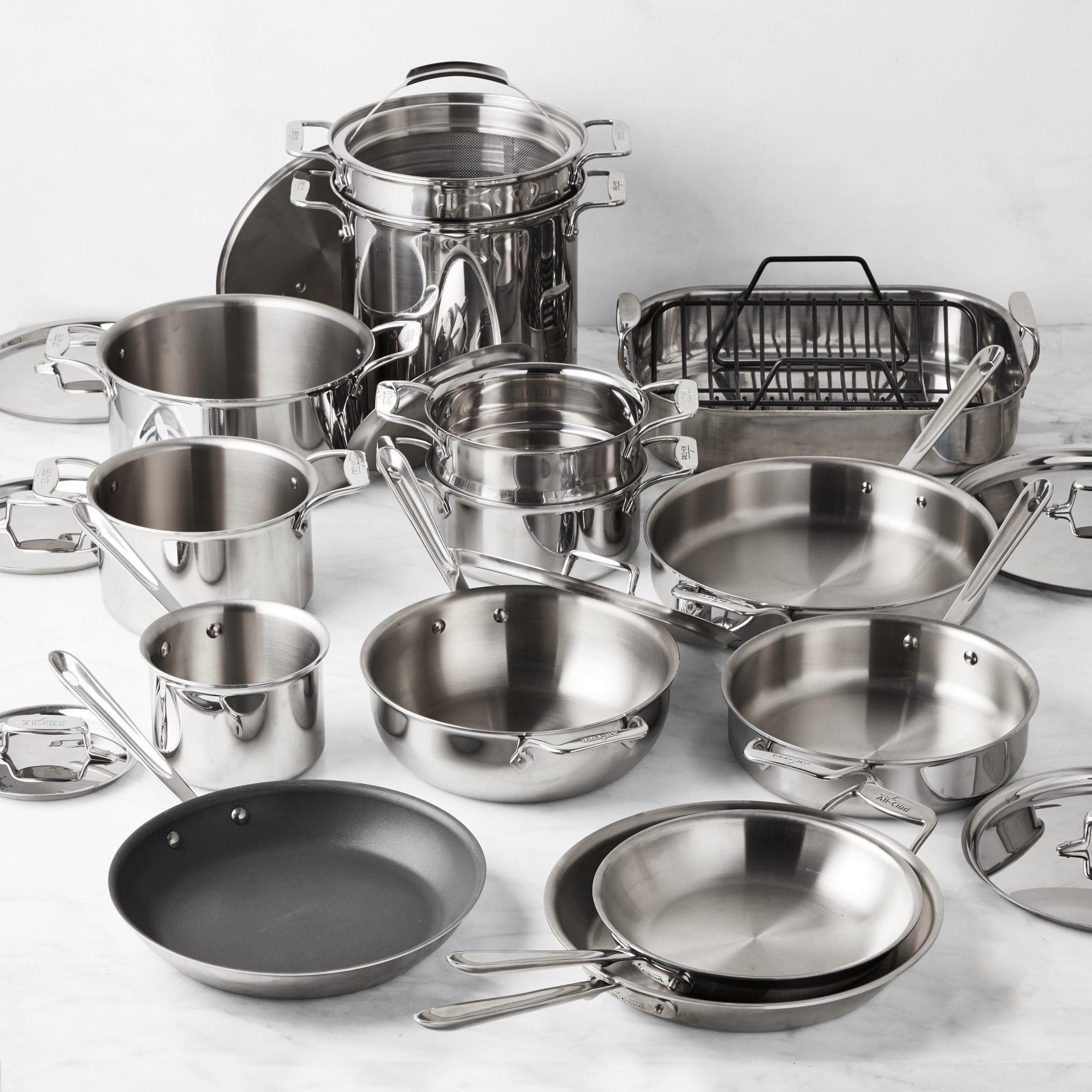 All-Clad D5® Stainless-Steel 24-Piece Cookware Set