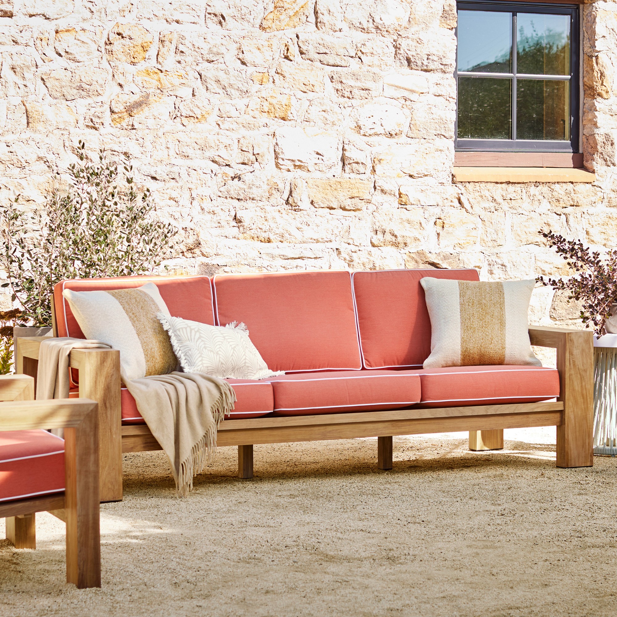 Larnaca Outdoor Teak Sofa (96