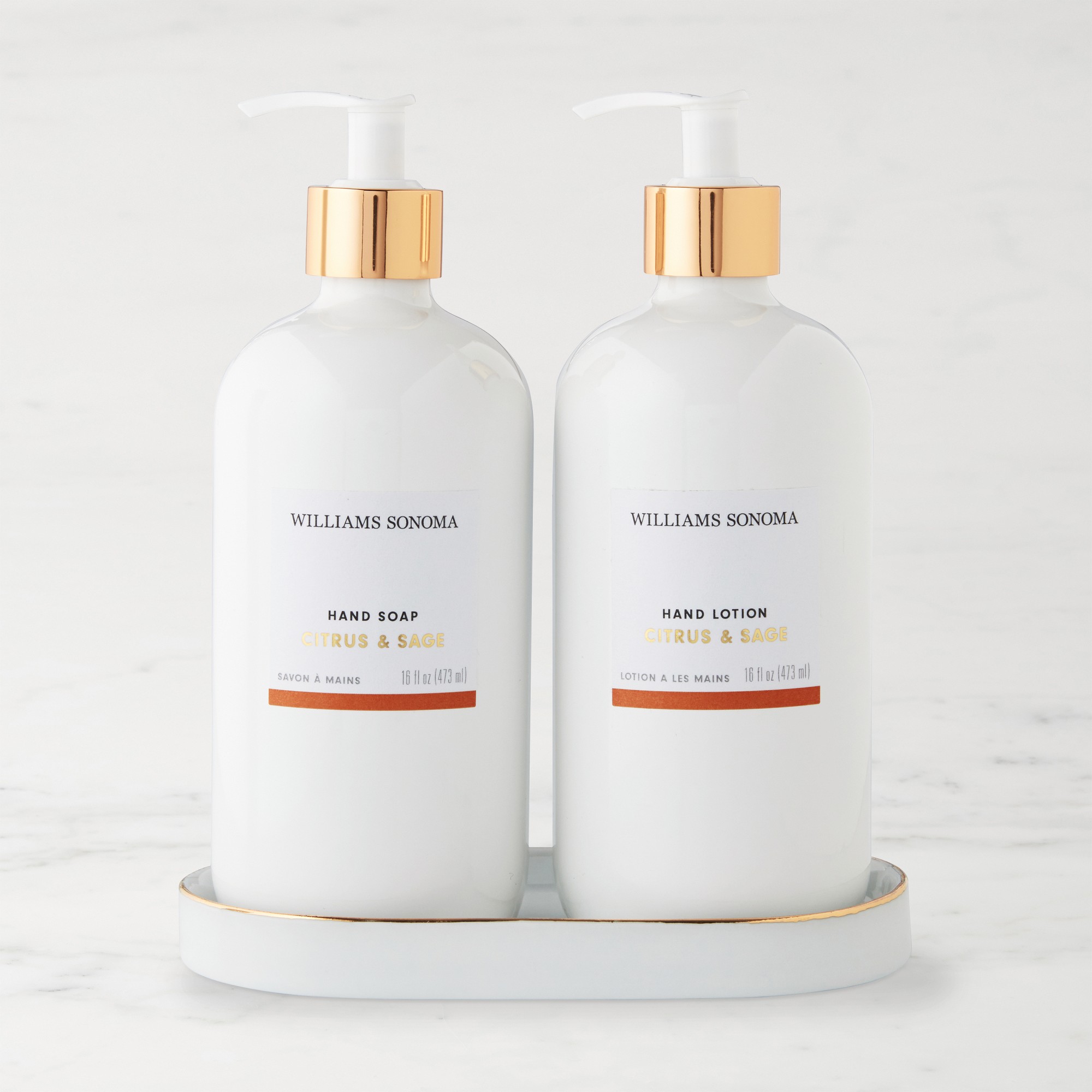 Home Fragrance Deluxe Hand Soap & Lotion 3-Piece Set, Citrus & Sage
