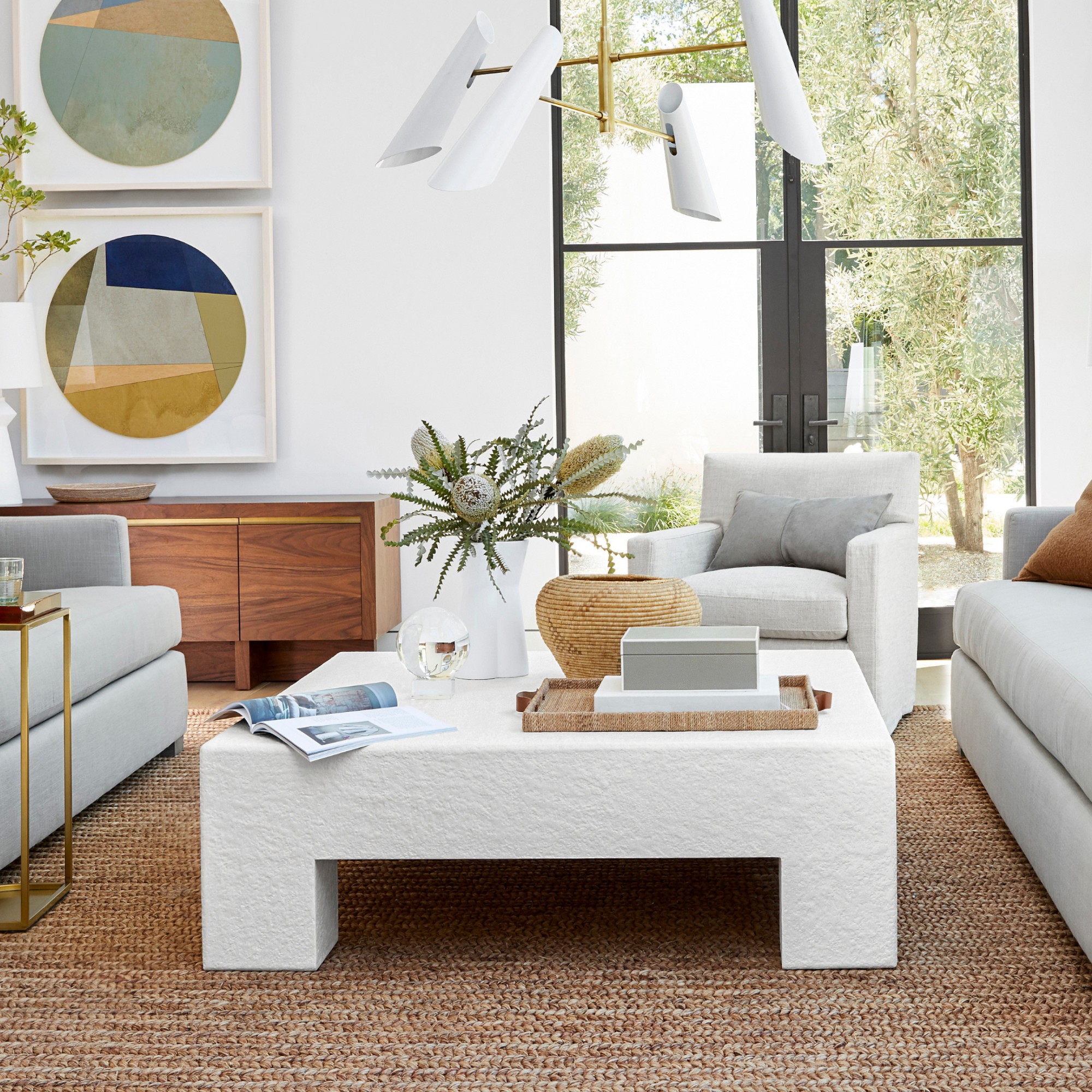 Matte White Square Coffee Table (48