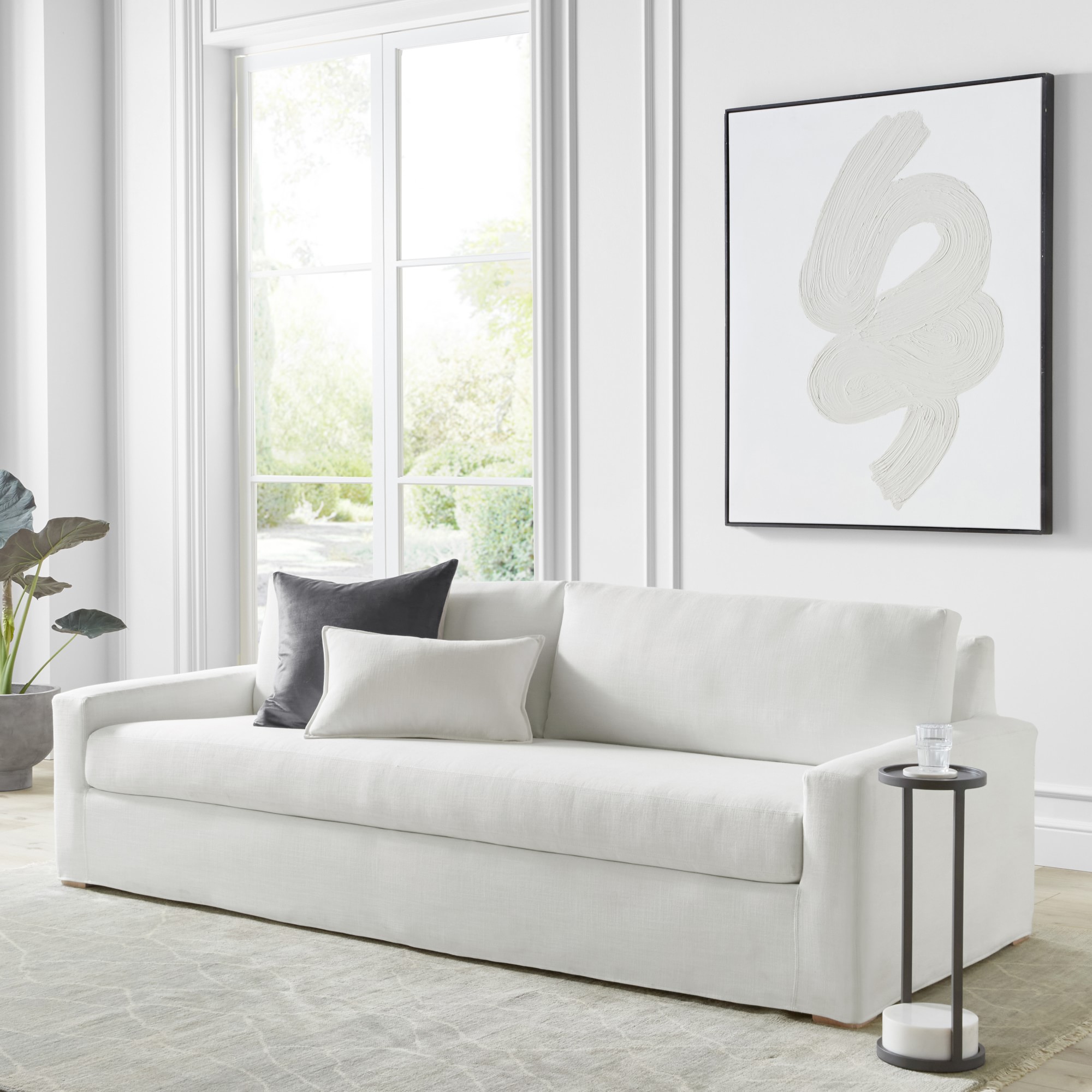 Ghent Slope Arm Slipcovered Sofa (70