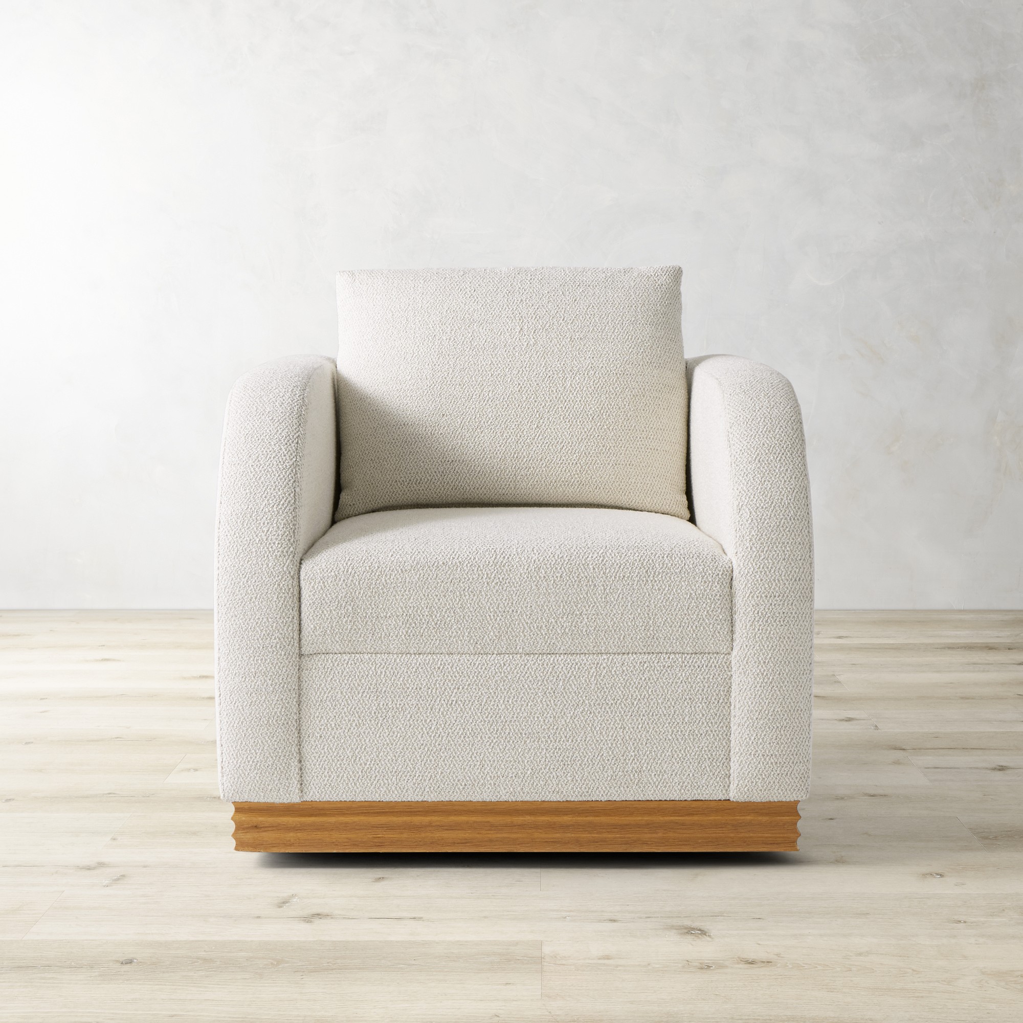 Fluted Base Swivel Armchair