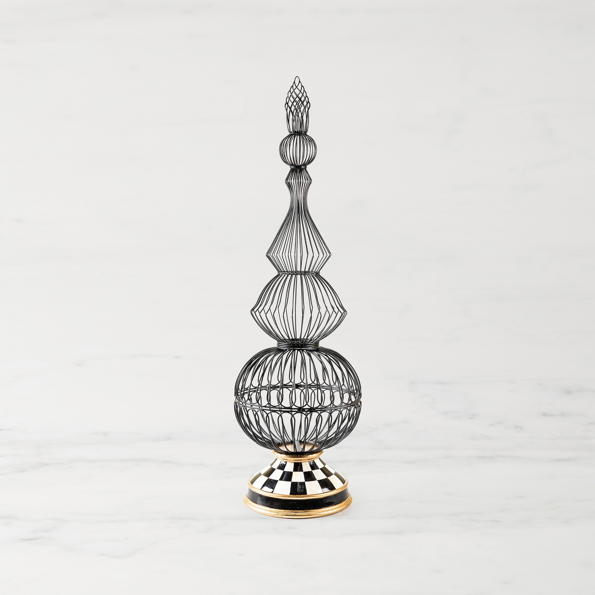 MacKenzie-Childs Courtly Check Wire Topiary, 33