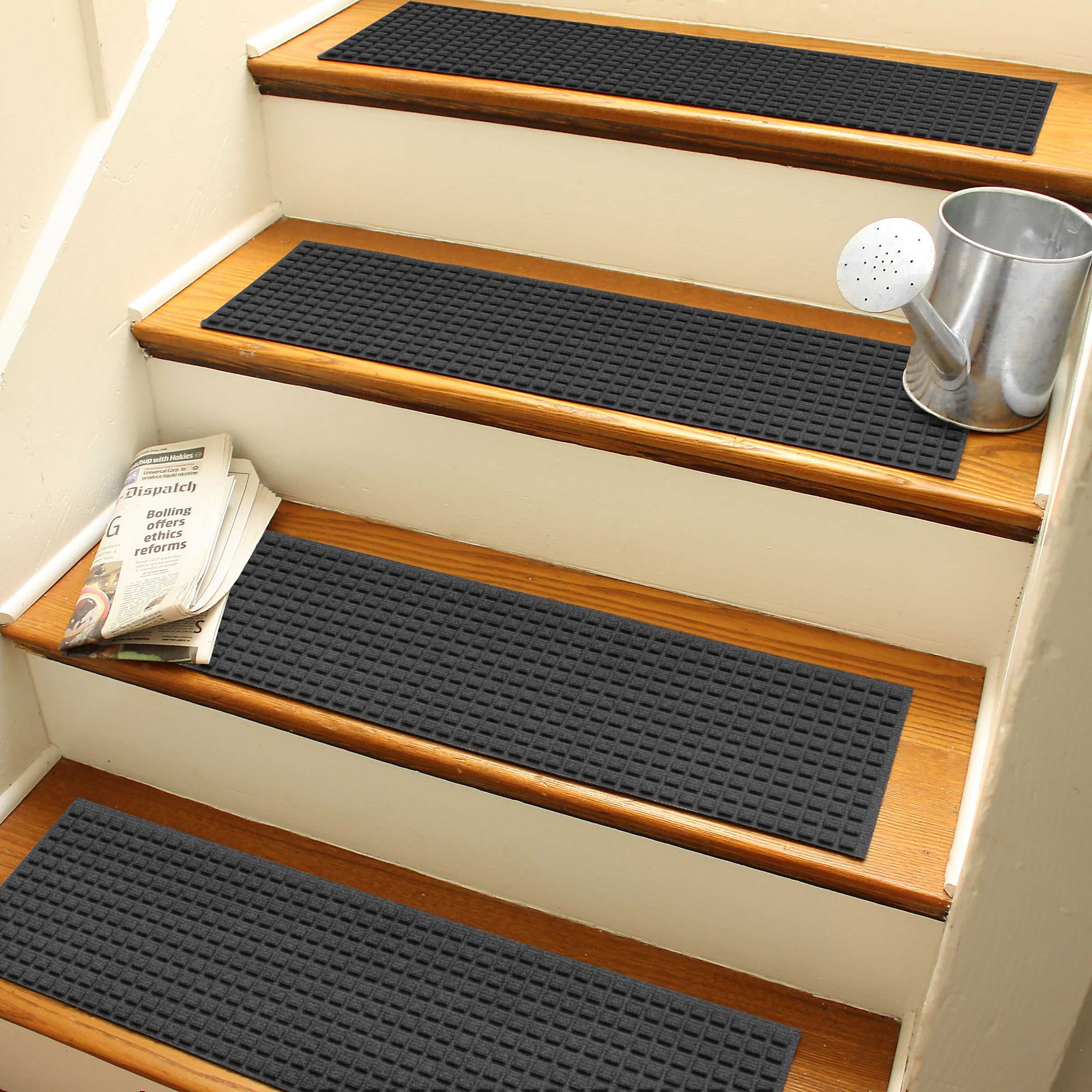 Waterhog Squares Commercial Grade Indoor/Outdoor Stair Treads, Set of 4