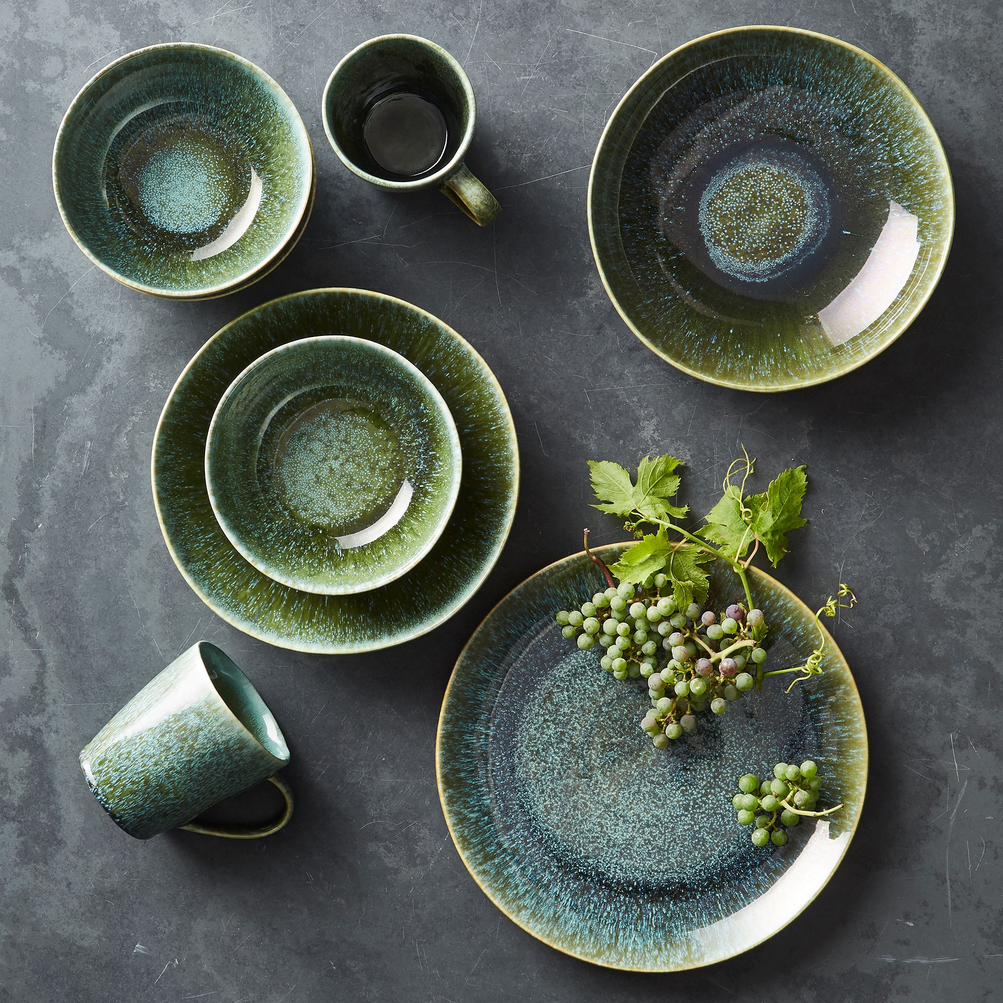 Cyprus Reactive Glaze Pasta Bowls