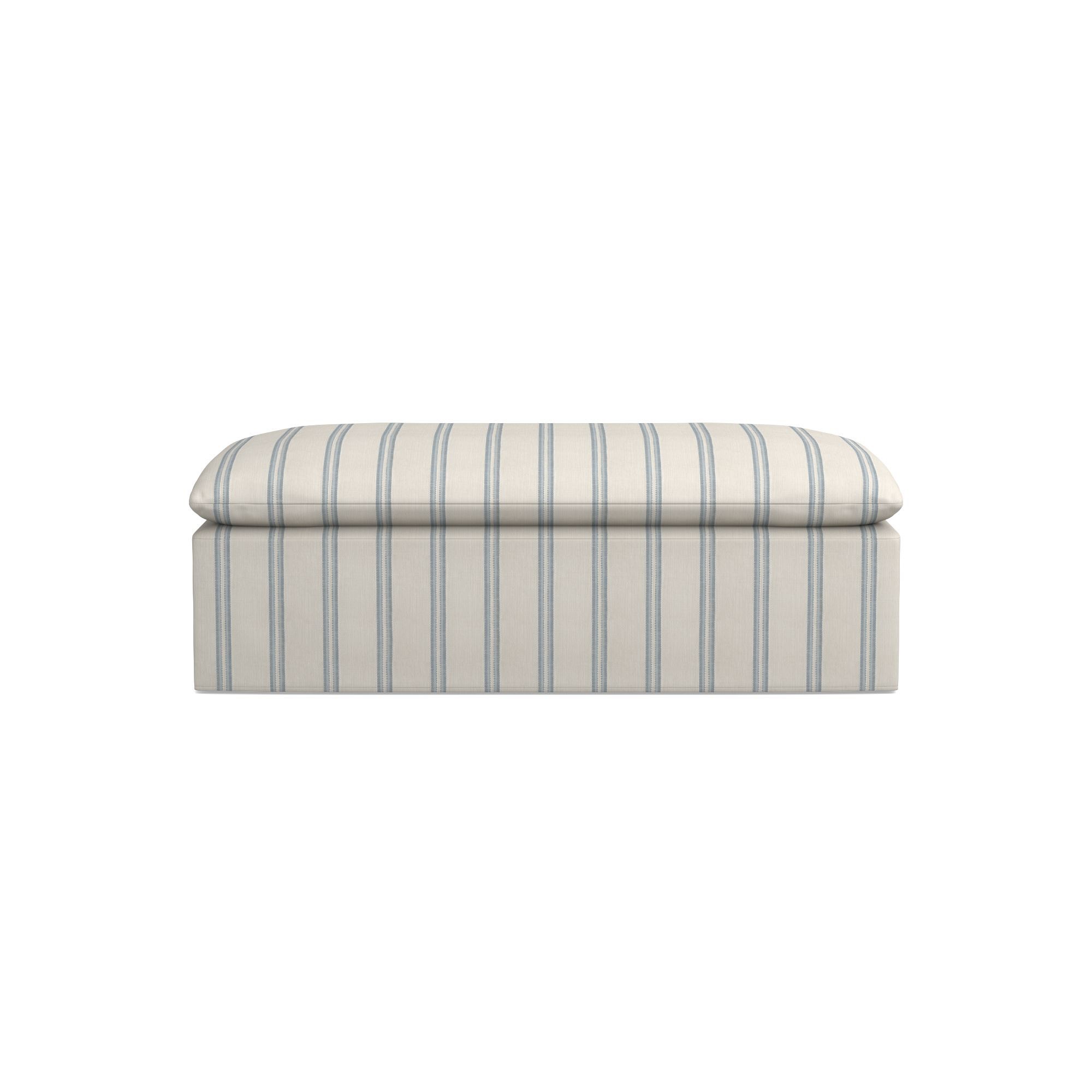 Laguna Slipcovered Coffee Table Ottoman (57