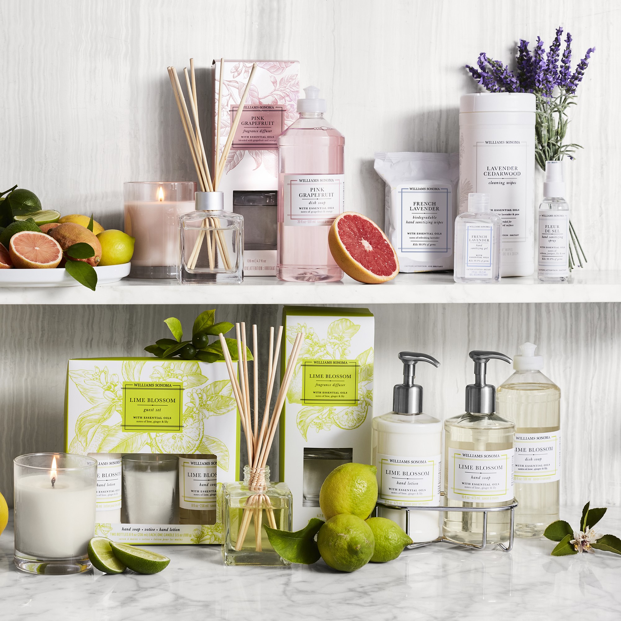 Williams Sonoma Pink Grapefruit Hand Soap & Dish Soap 3-Piece Kitchen Set