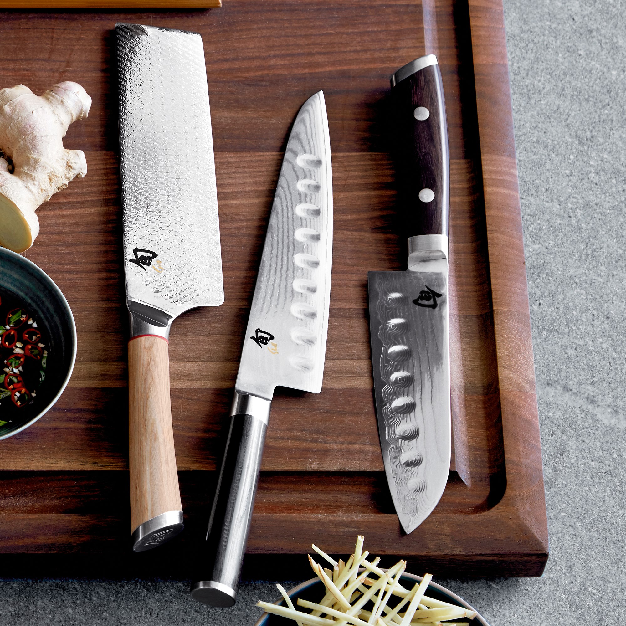 Shun Kaji Hollow-Ground Santoku Knife