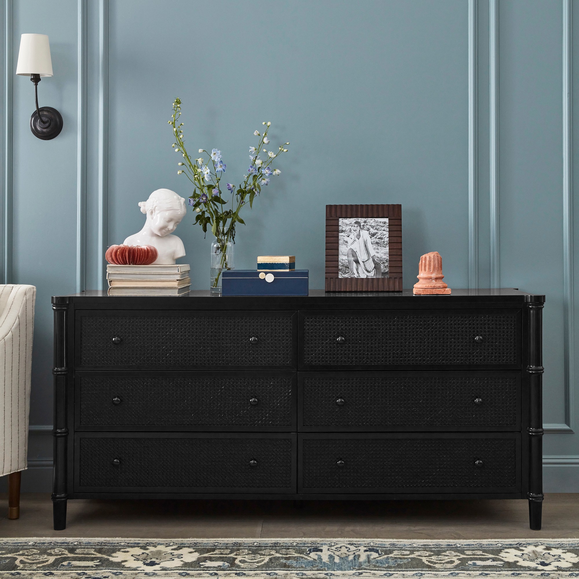 Cane 6-Drawer Dresser (68