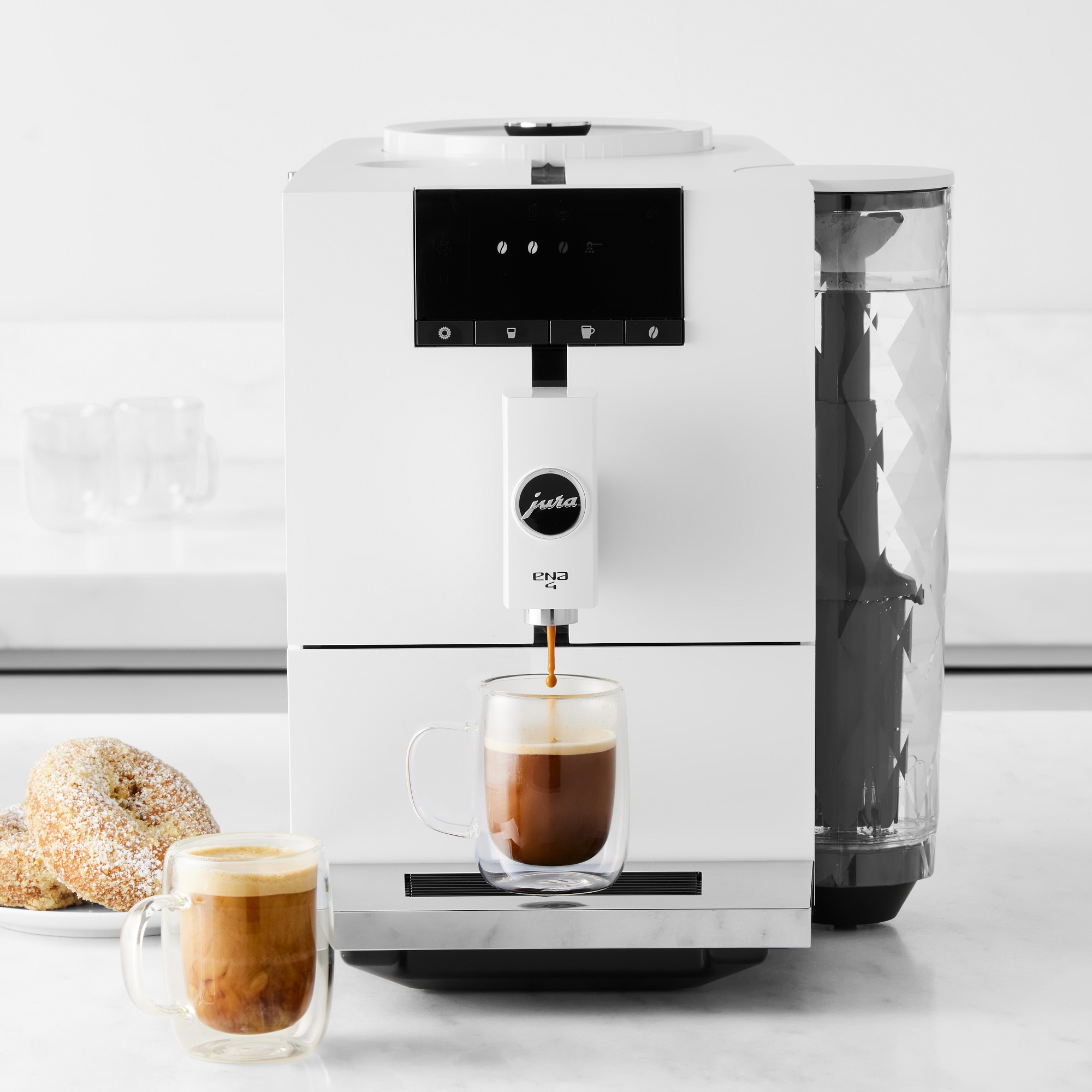 JURA ENA 4 Fully Automatic Espresso Machine in Nordic White