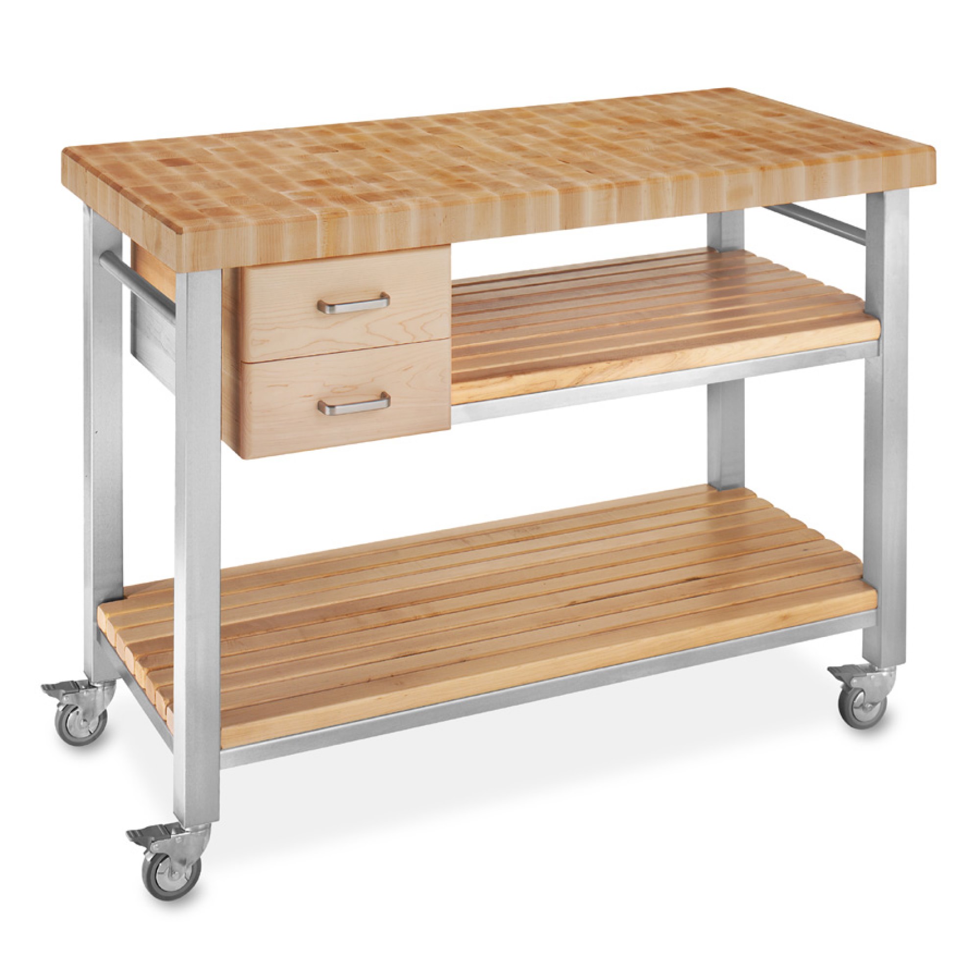John Boos End-Grain Butcher Block Culinary Cart (48