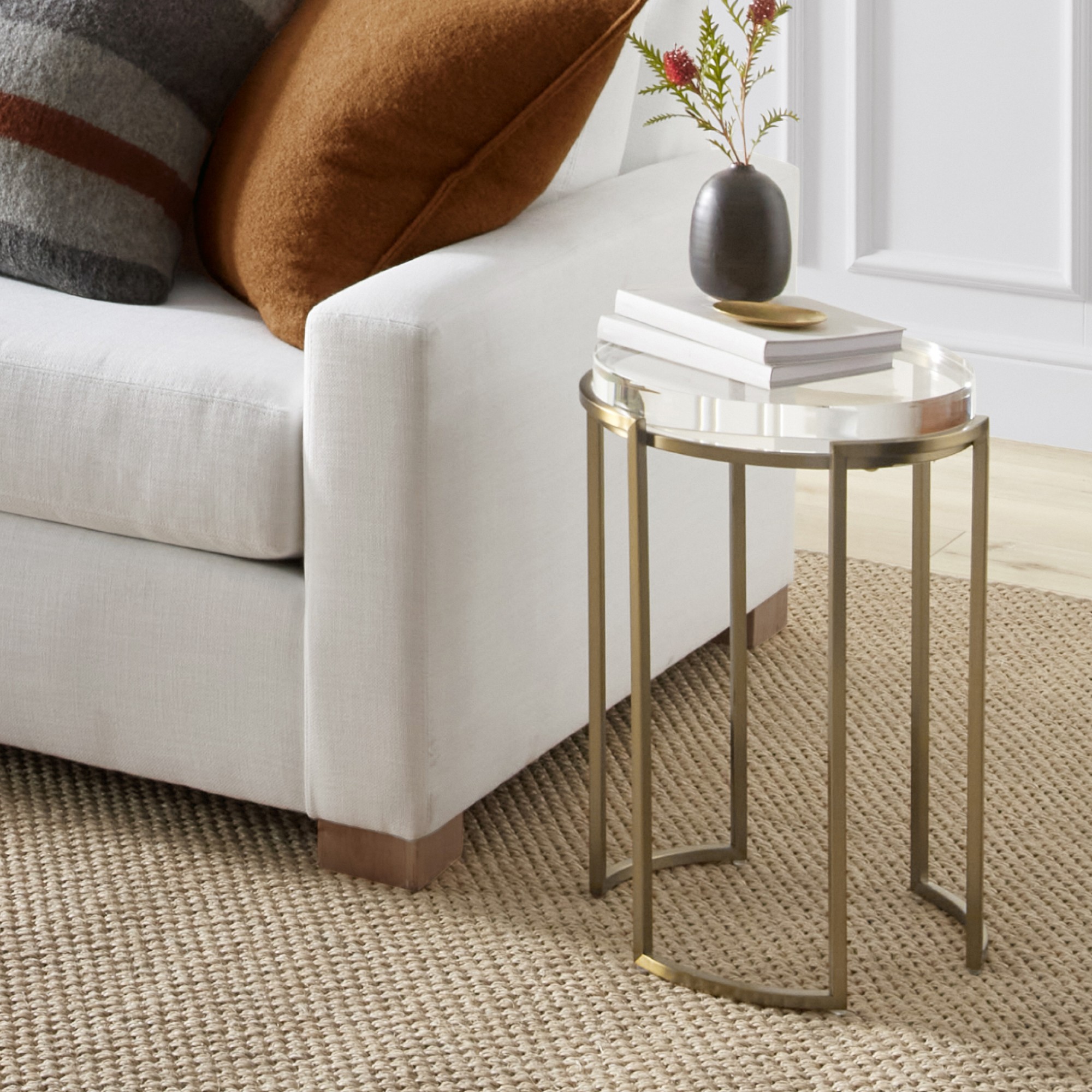 Lago Accent Table, Antique Brass (14