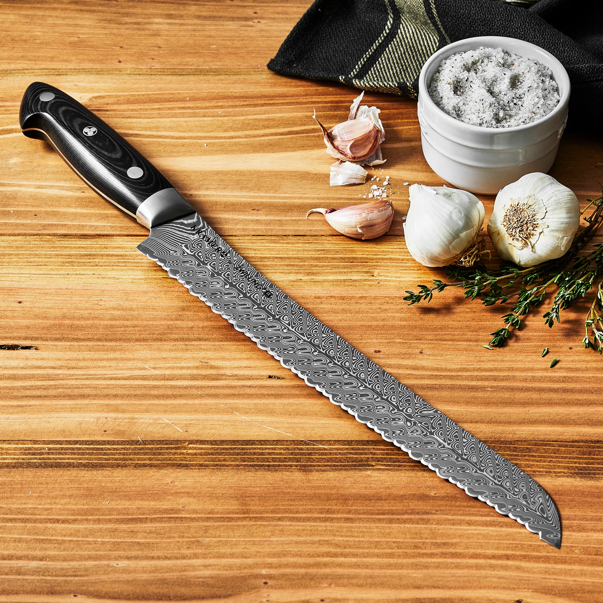 Zwilling Bob Kramer Damascus Steel Bread Knife, 10