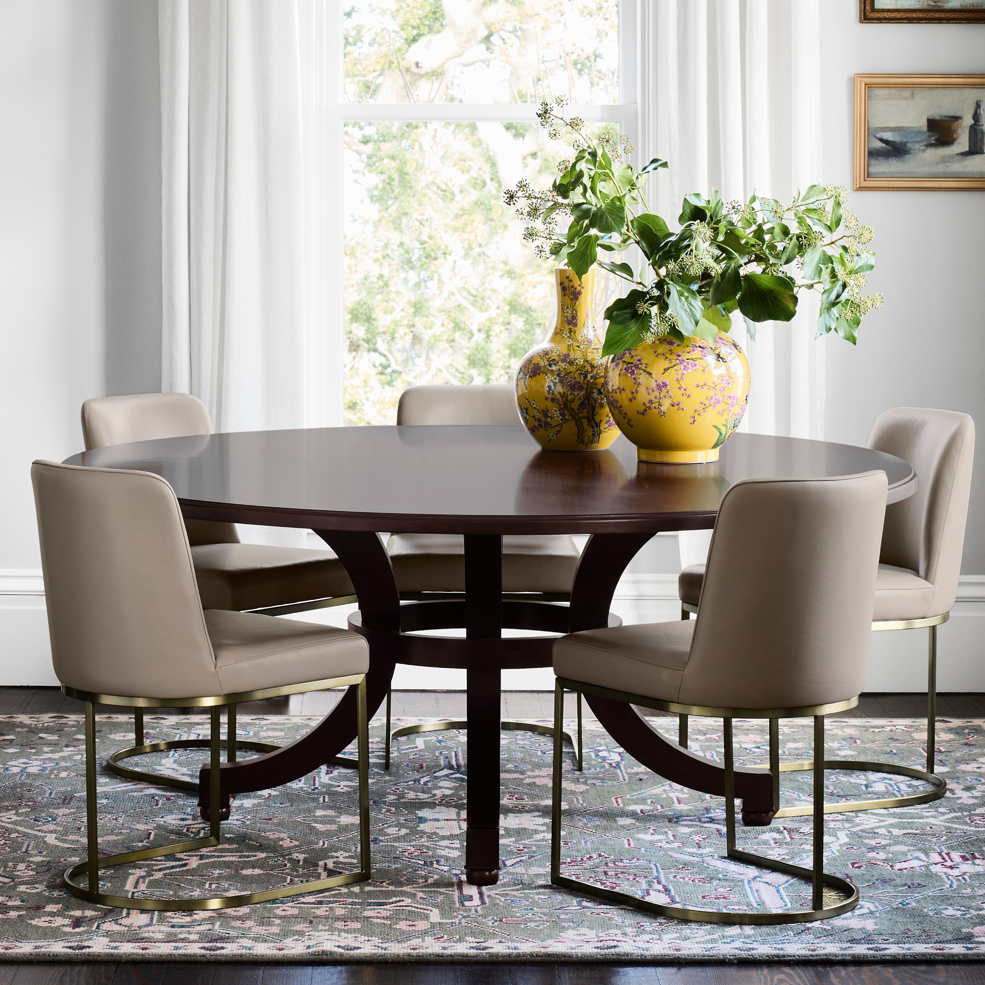 Wells Wood Round Dining Table (72