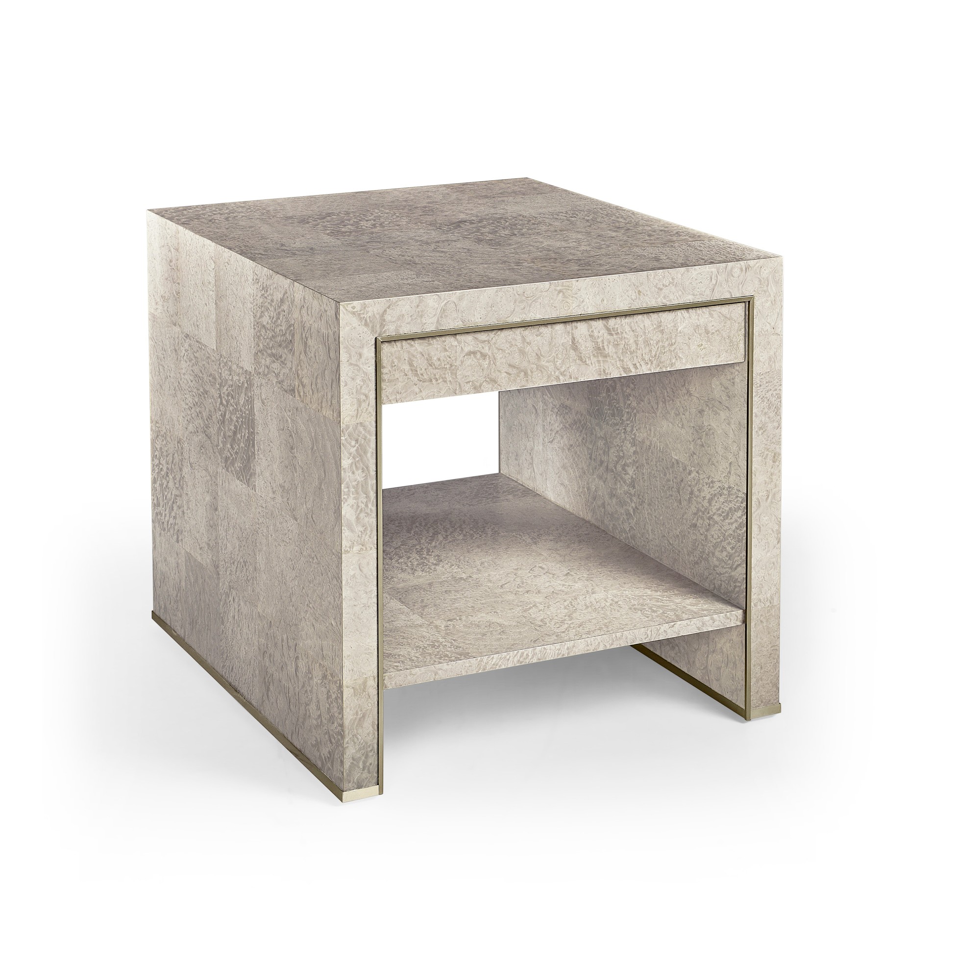 Jonathan Charles Surge Madrona Burlwood End Table (28.5