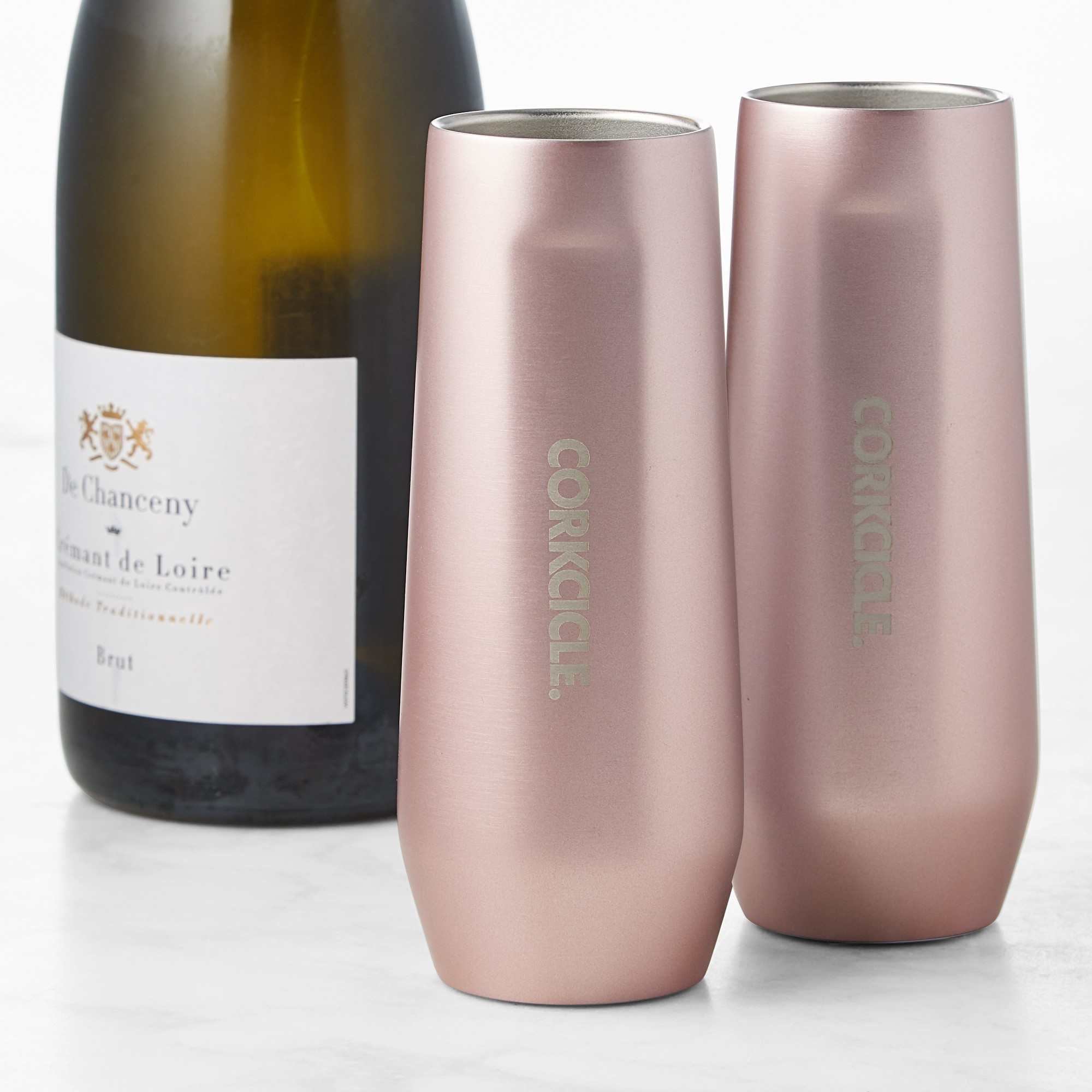 Corkcicle Stemless Champagne Flutes, Set of 2