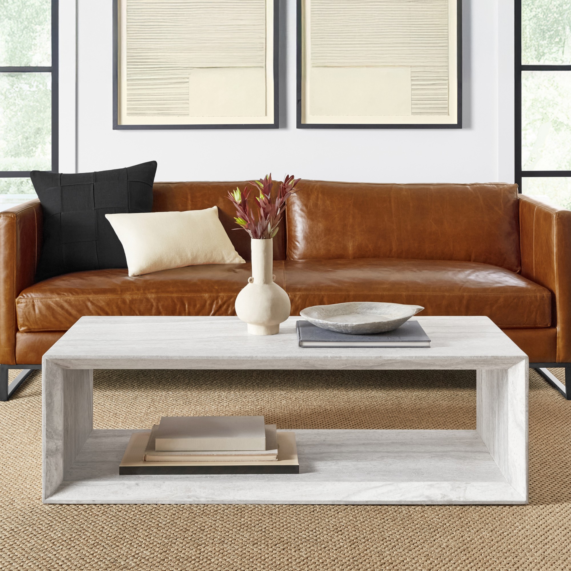 Pierre Travertine Coffee Table (56
