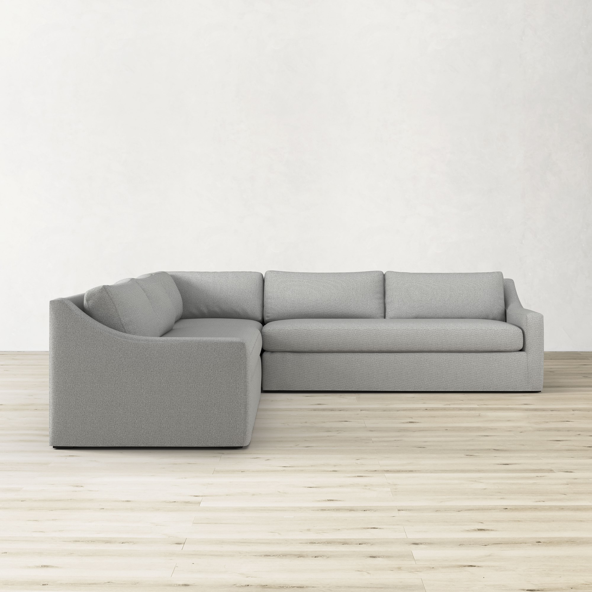 Ghent Slope Arm Slipcovered 3-Piece L-Shape Sofa (43