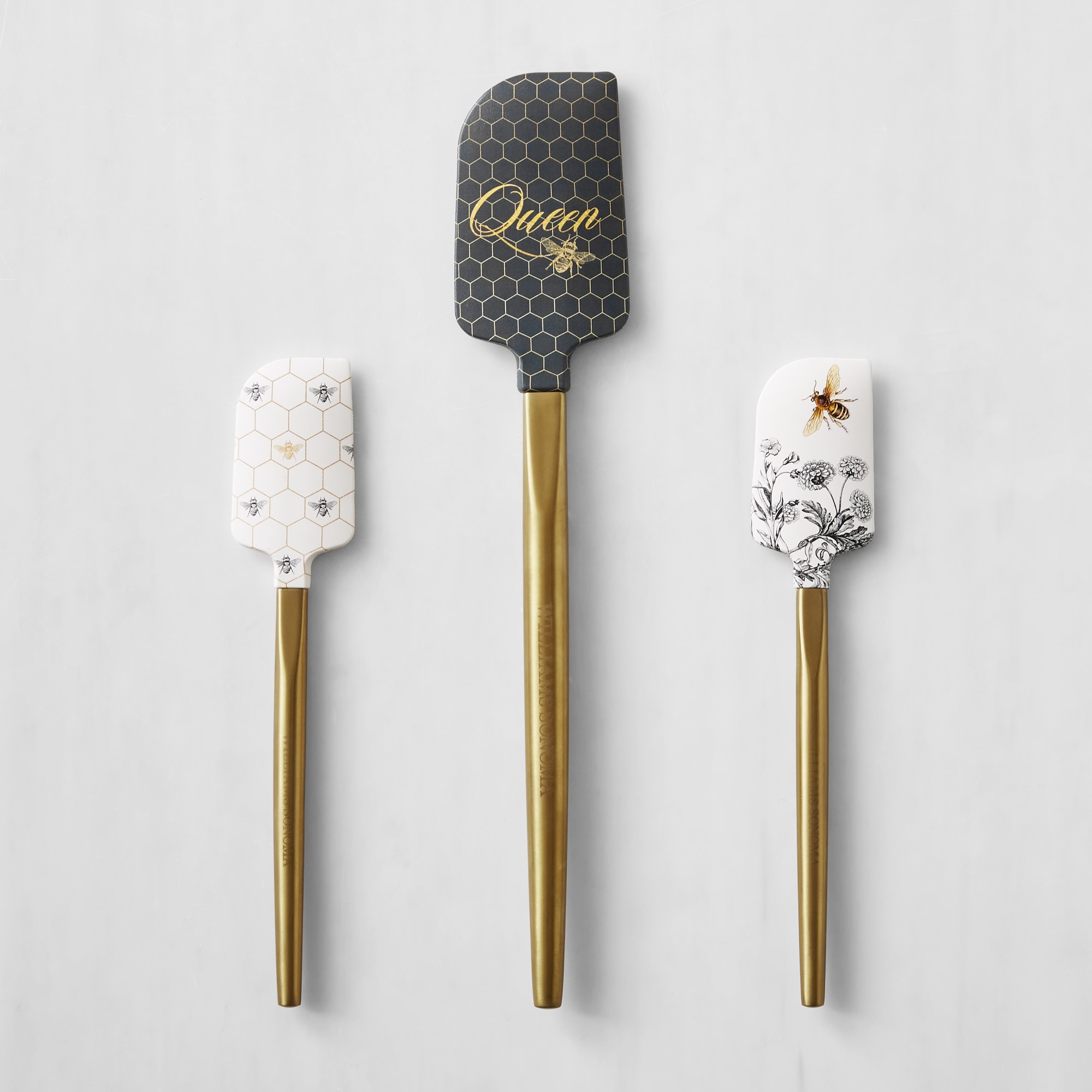 Williams Sonoma Silicone Bee Spatulas with Gold Handle