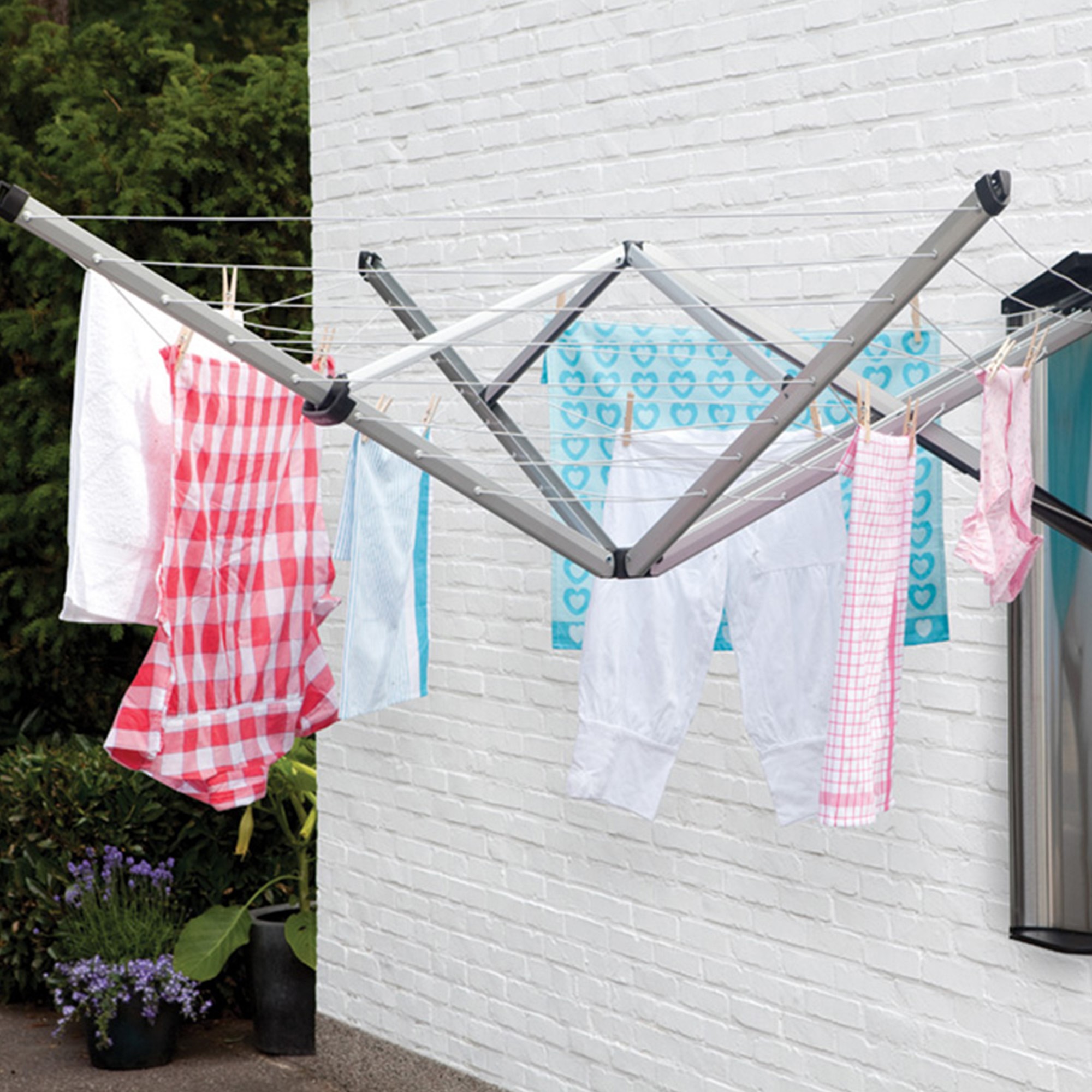 Brabantia WallFix Wall-Mounted Clothesline