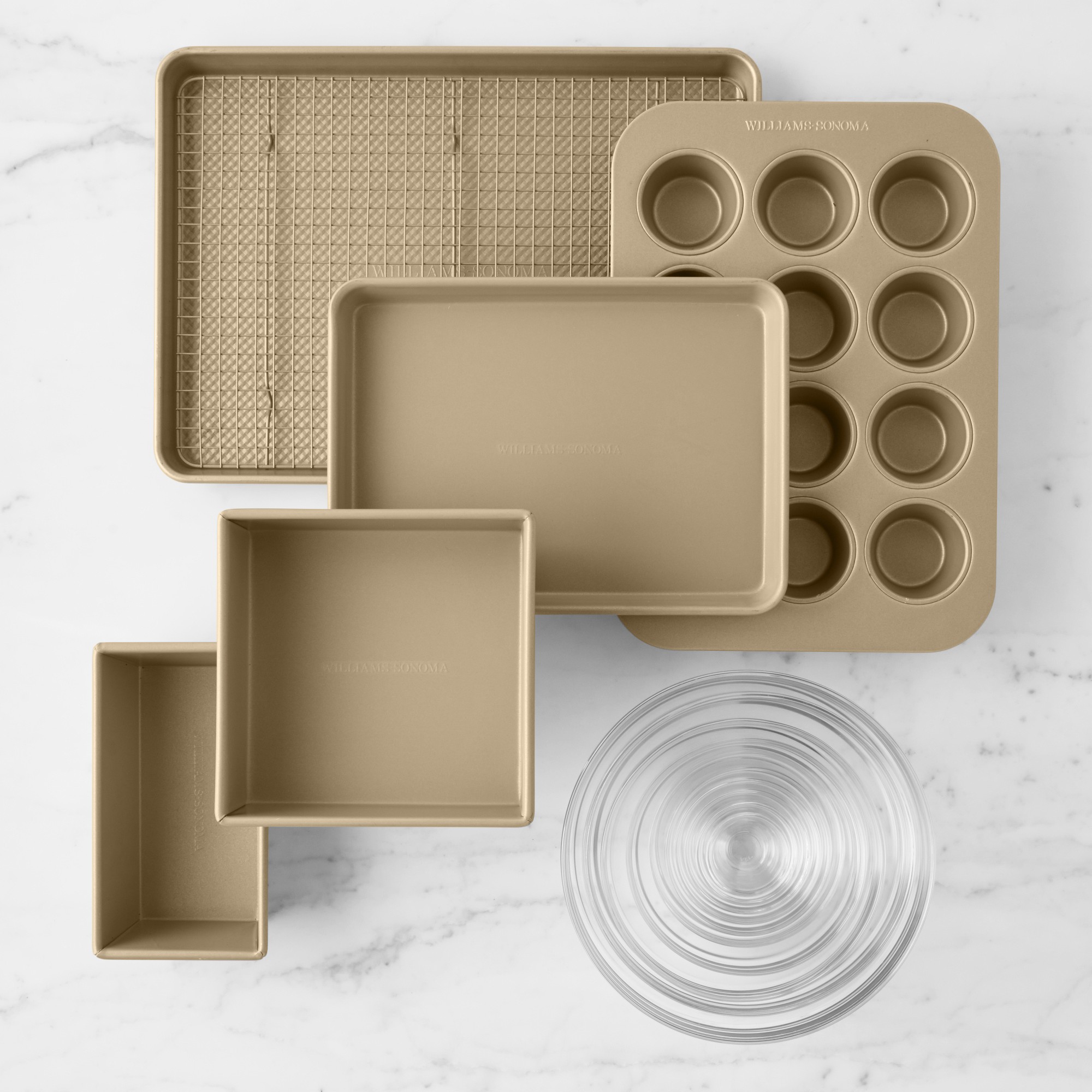 Williams Sonoma Goldtouch® Pro Nonstick Bakeware and Mixing Bowls, Set of 16