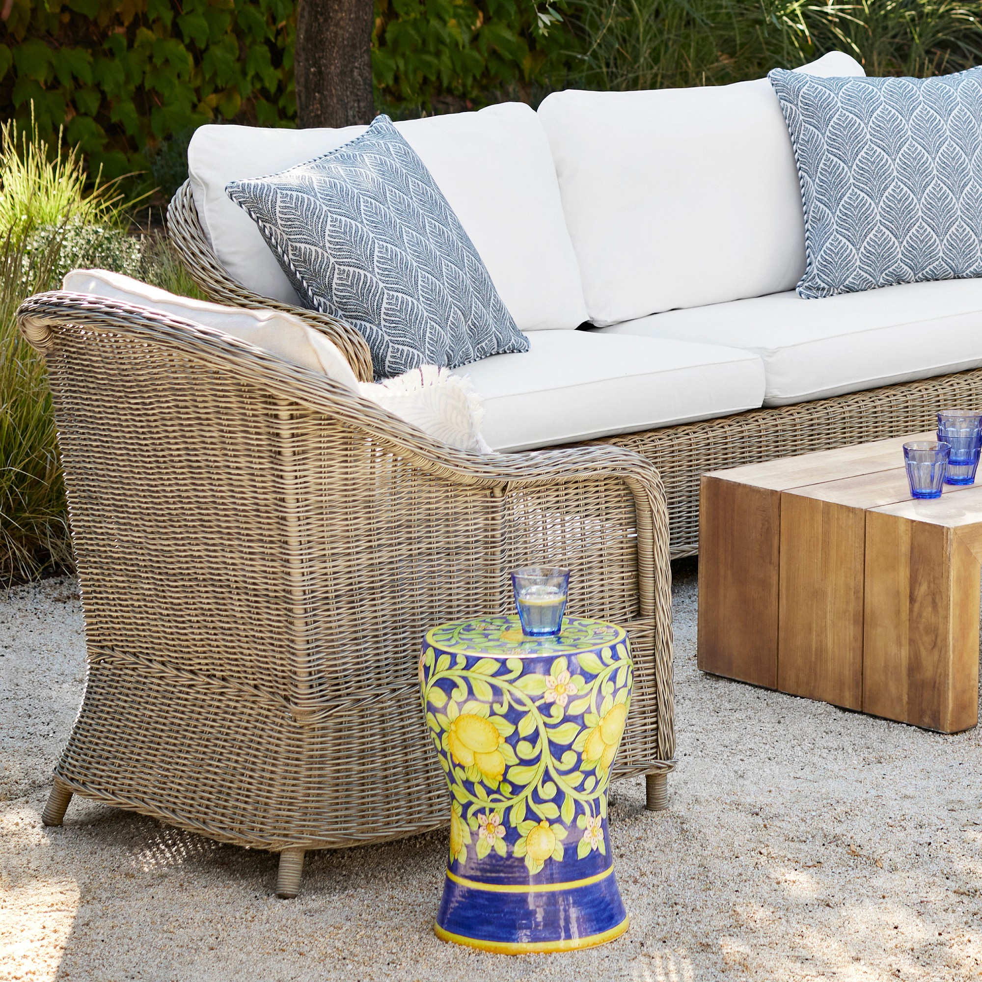 Ceramic Lemon Accent Table (13