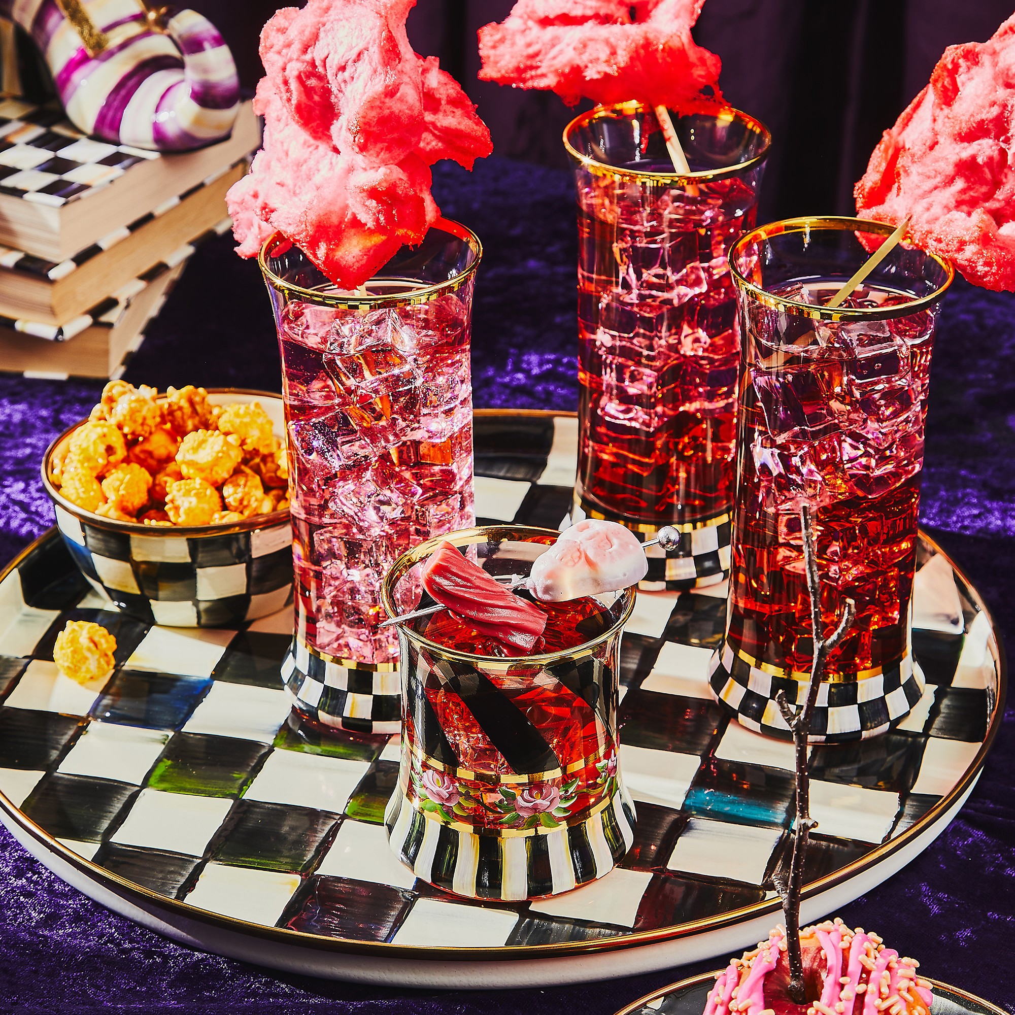MacKenzie-Childs Courtly Check Tumblers, Set of 2