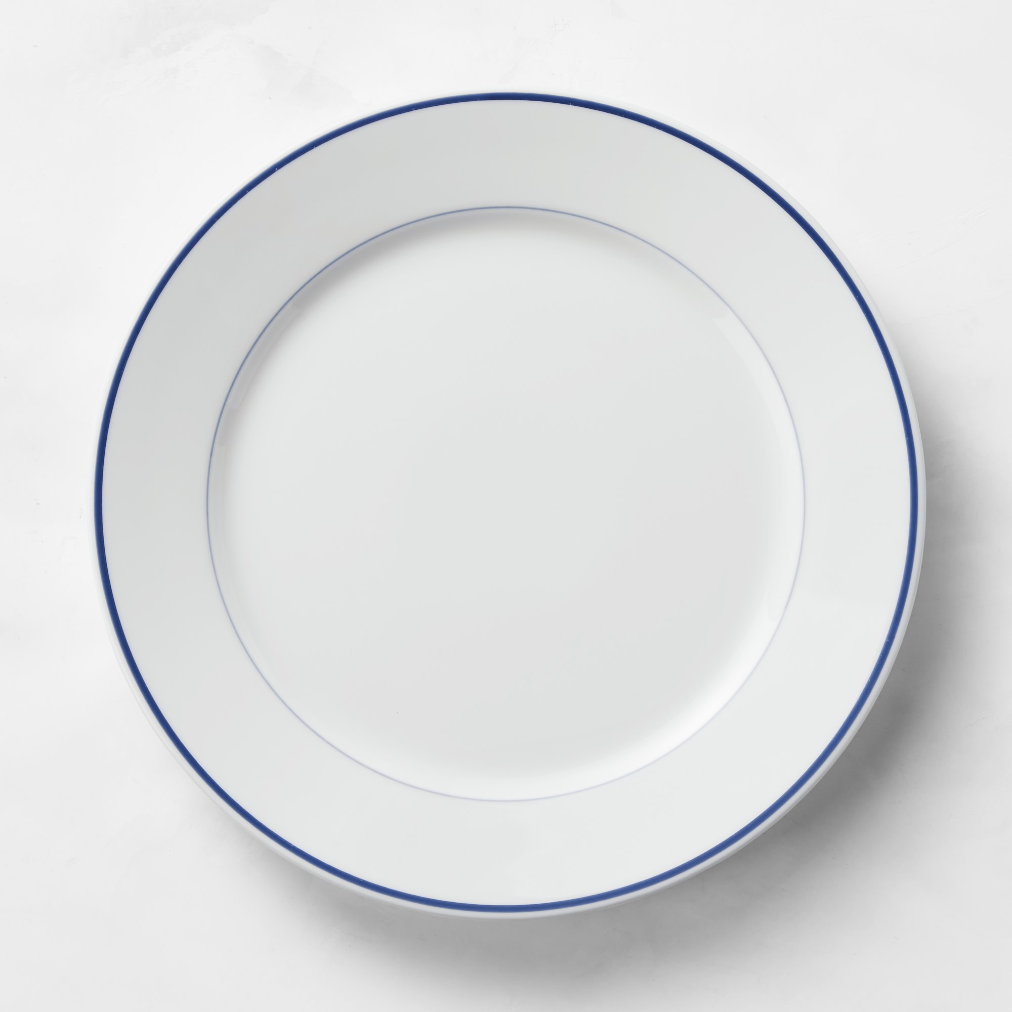 Apilco Tradition Blue-Banded Dinner Plates, Set of 4