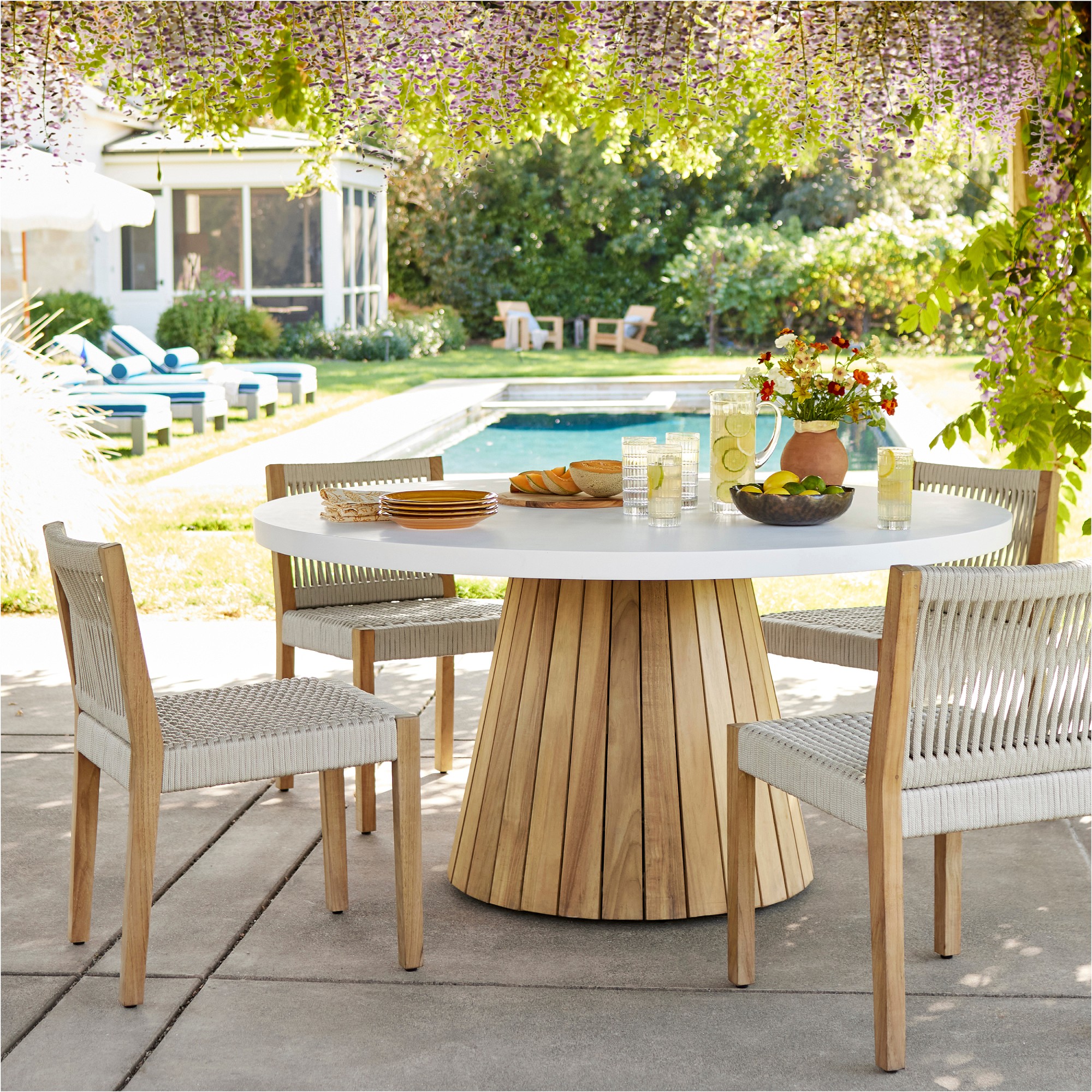 Balboa Round Fiberstone Dining Table (60