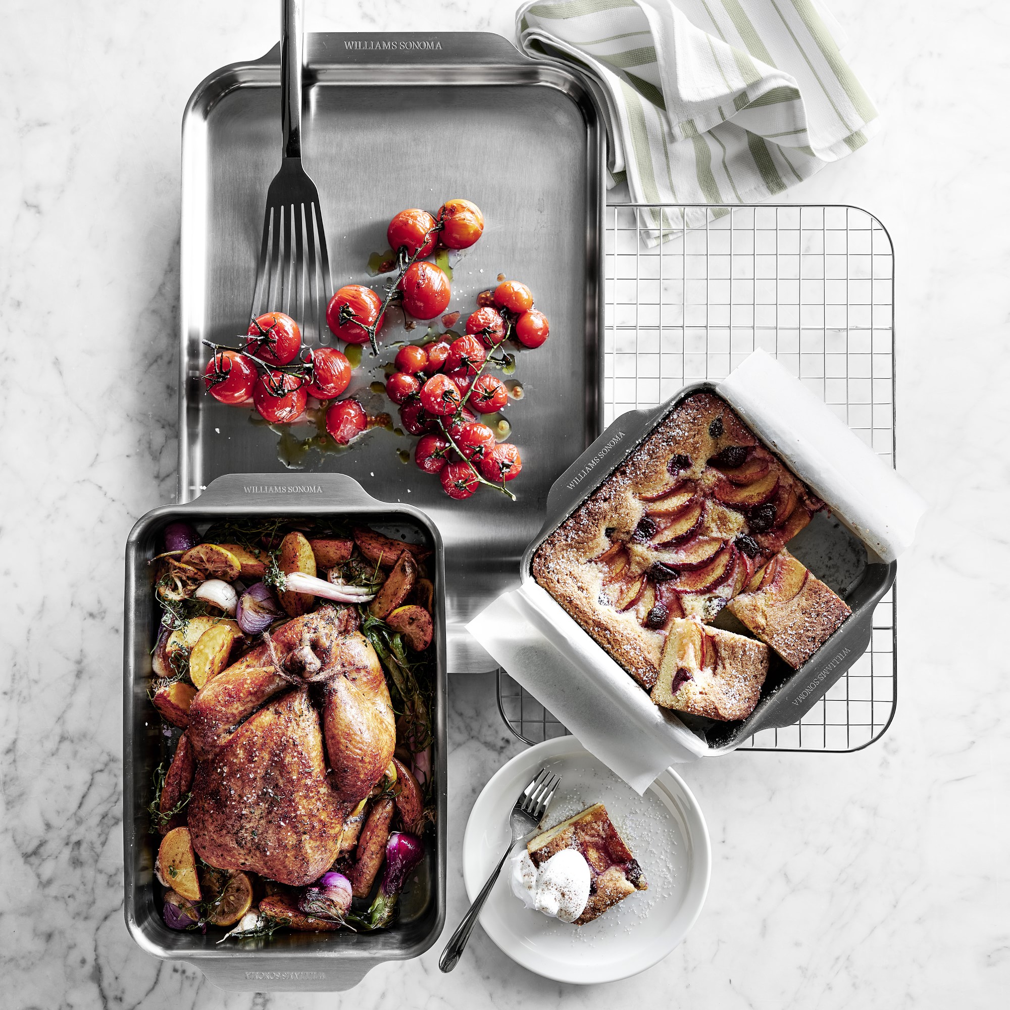 Williams Sonoma Signature Thermo-Clad™ Stainless Steel Ovenware, Set of 4