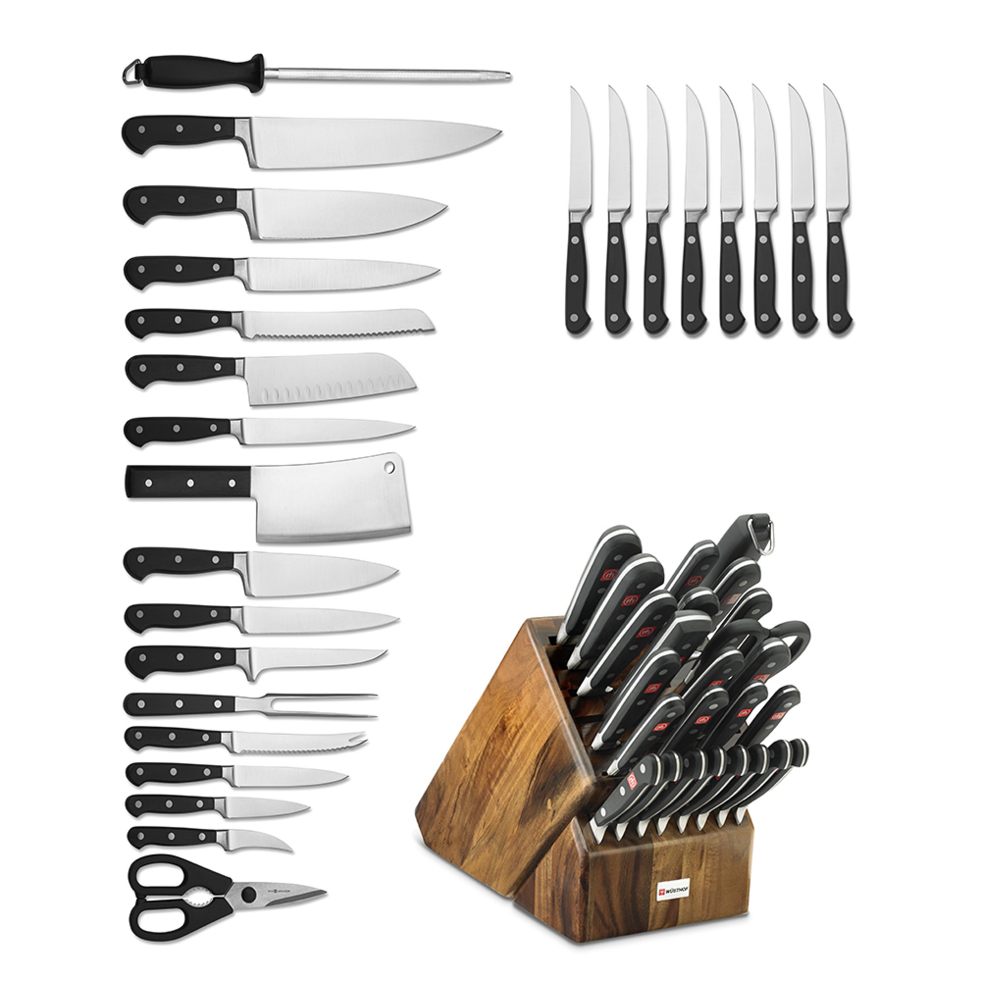 Wüsthof Classic Knife Block, Set of 26