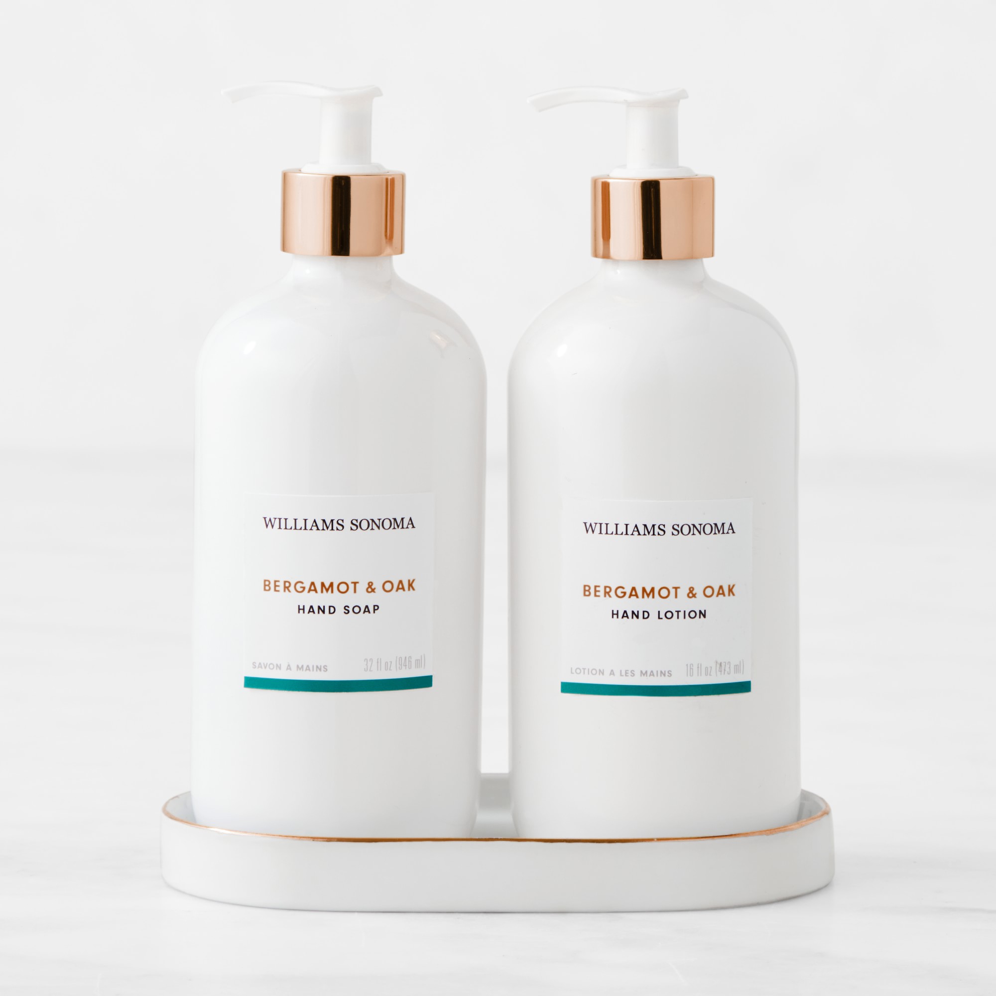 Home Fragrance 3-Piece Hand Soap & Lotion Set, Bergamot & Oak
