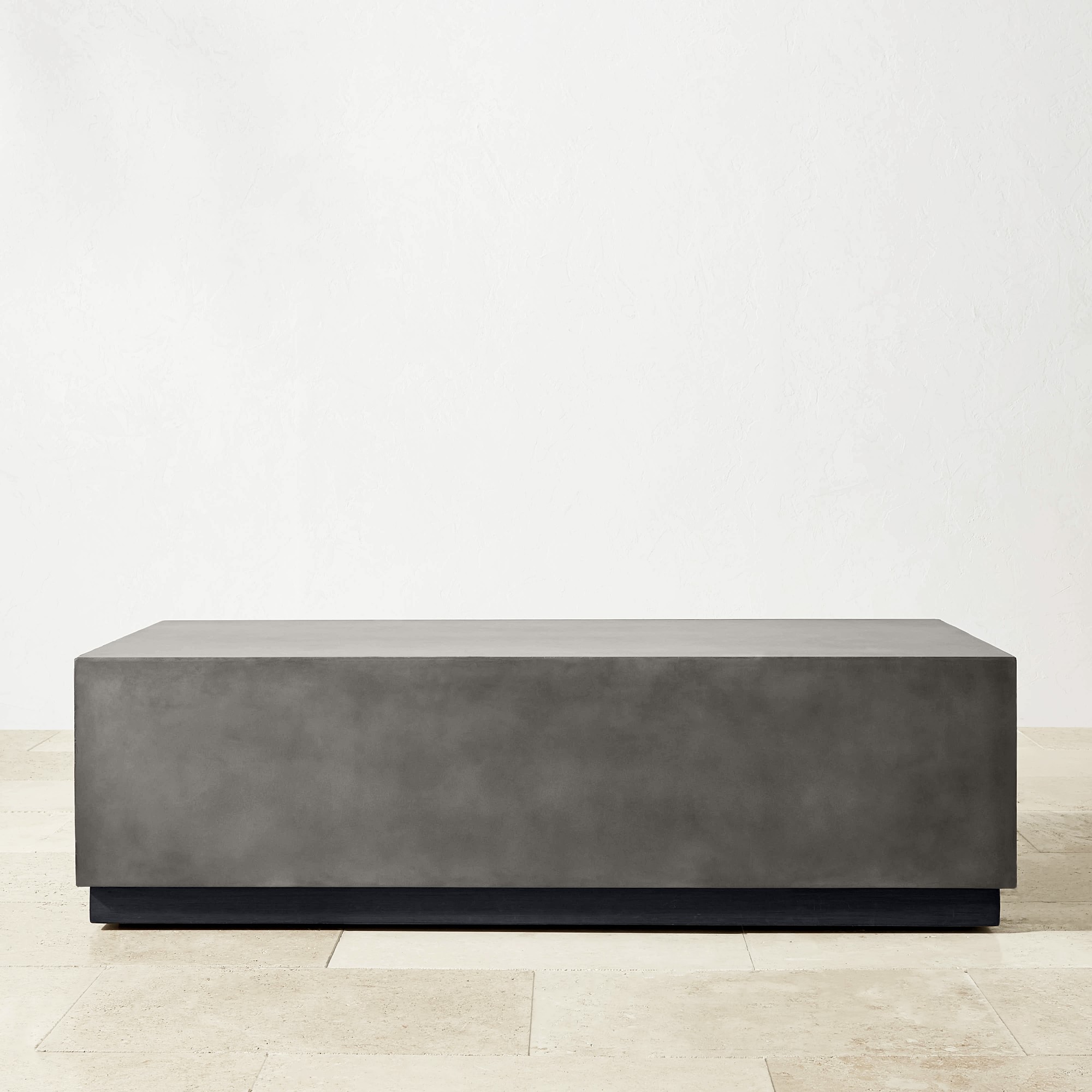 Lucca Concrete Outdoor Rectangle Coffee Table (56