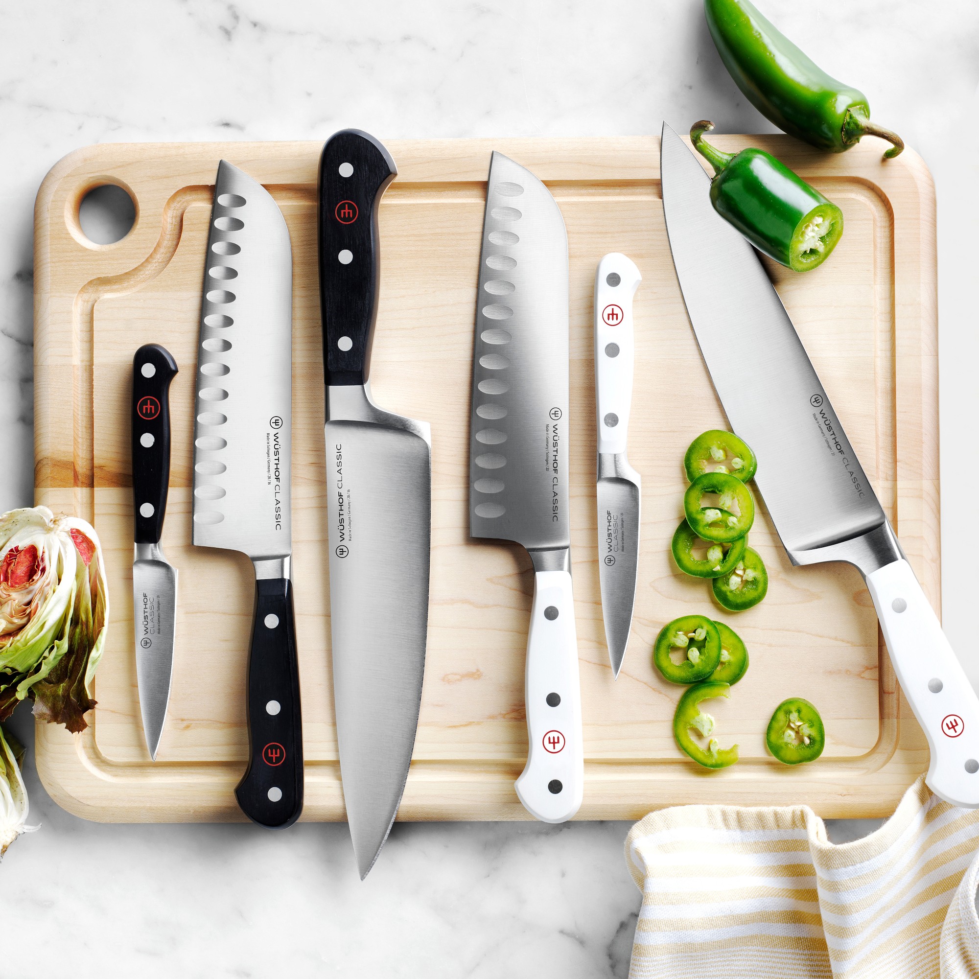 Wüsthof Classic Hollow-Edge Santoku Knife