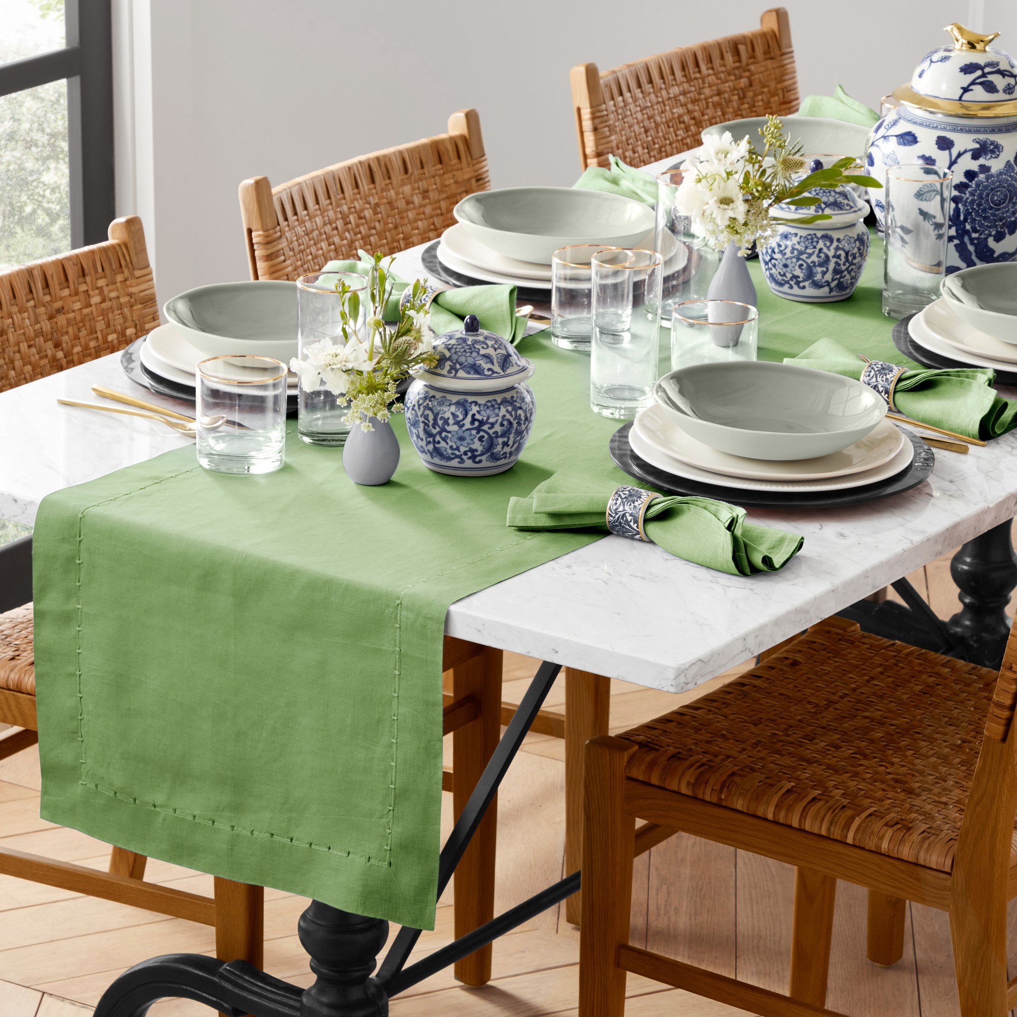 Italian Washed Linen Table Runner